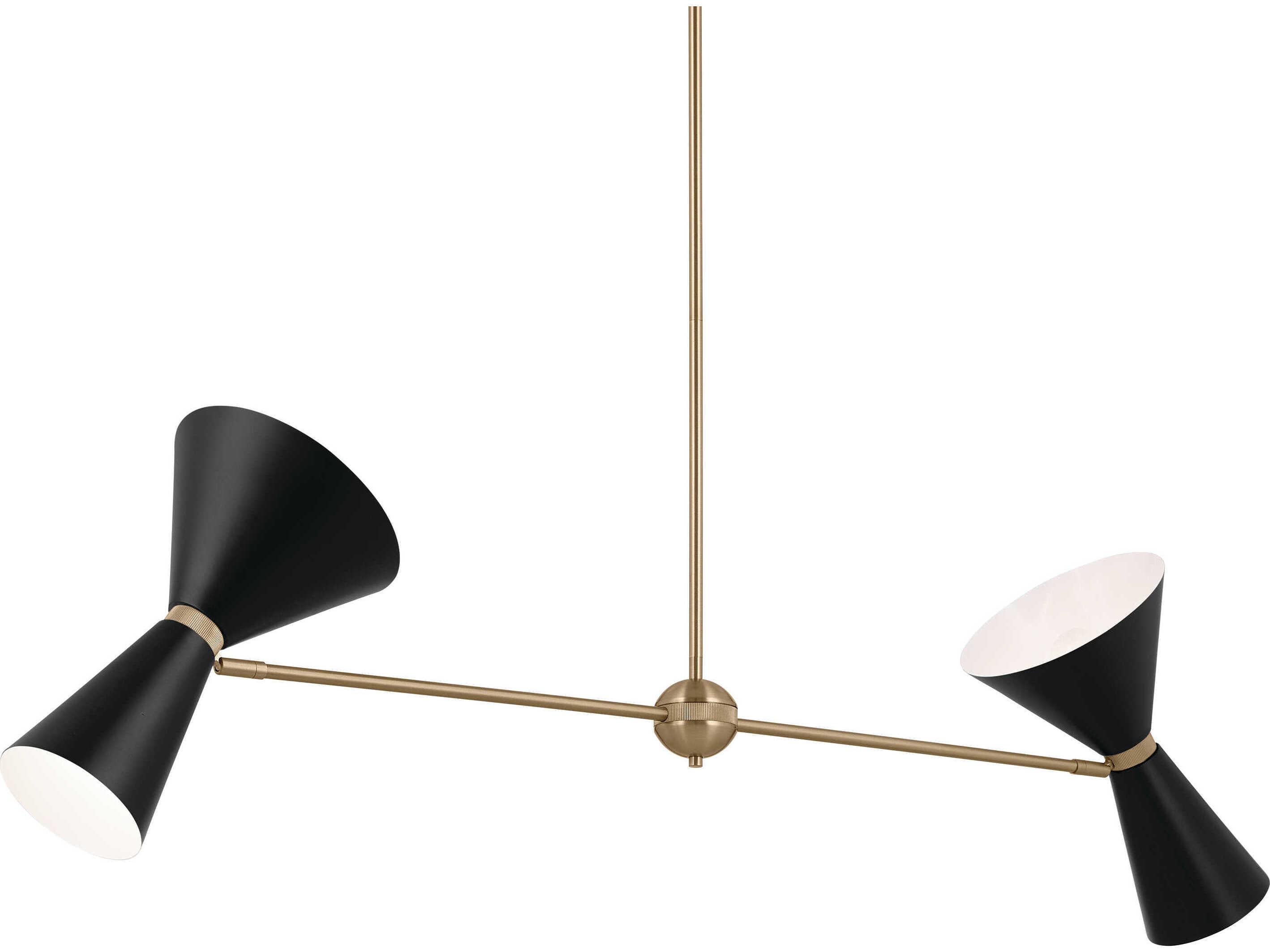 Kichler Phix 4-Light Champagne Bronze Black Geometric Linear Island Pendant