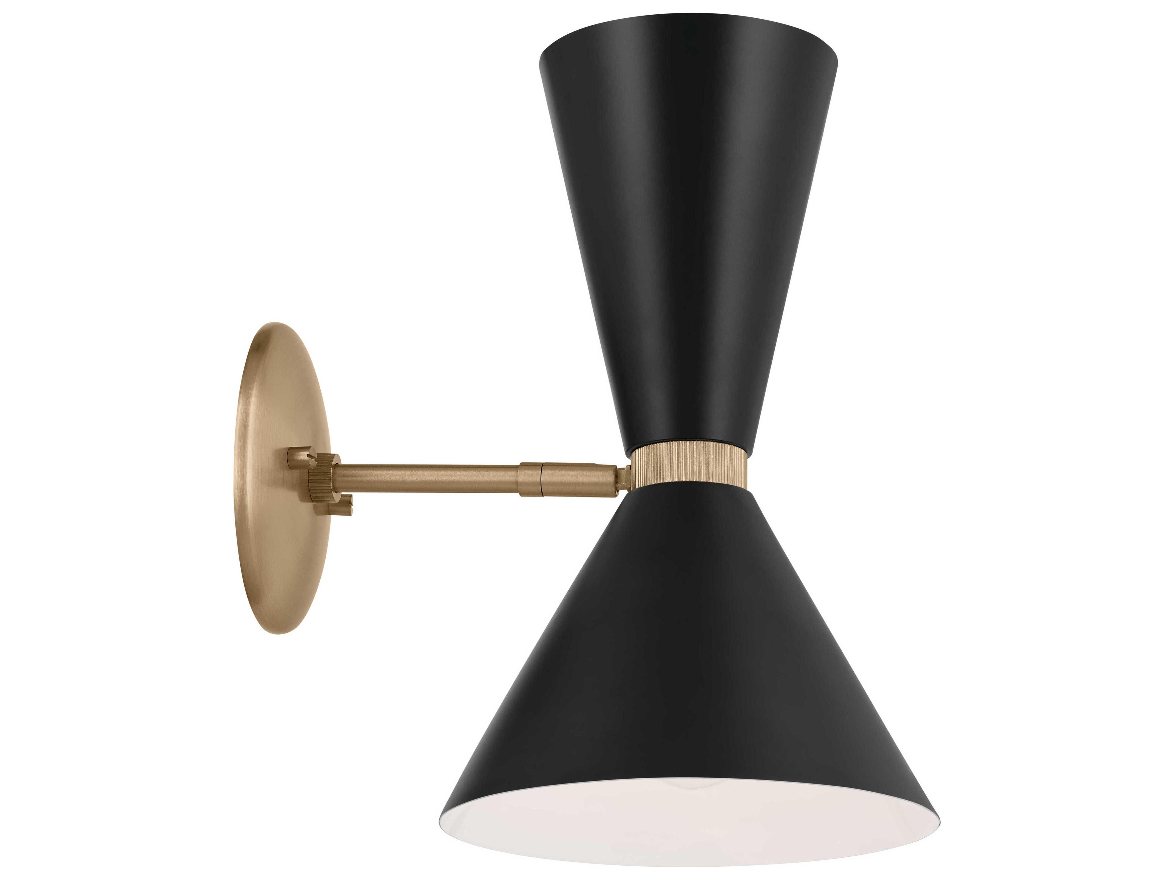 Kichler Phix 2-Light Champagne Bronze Black Wall Sconce