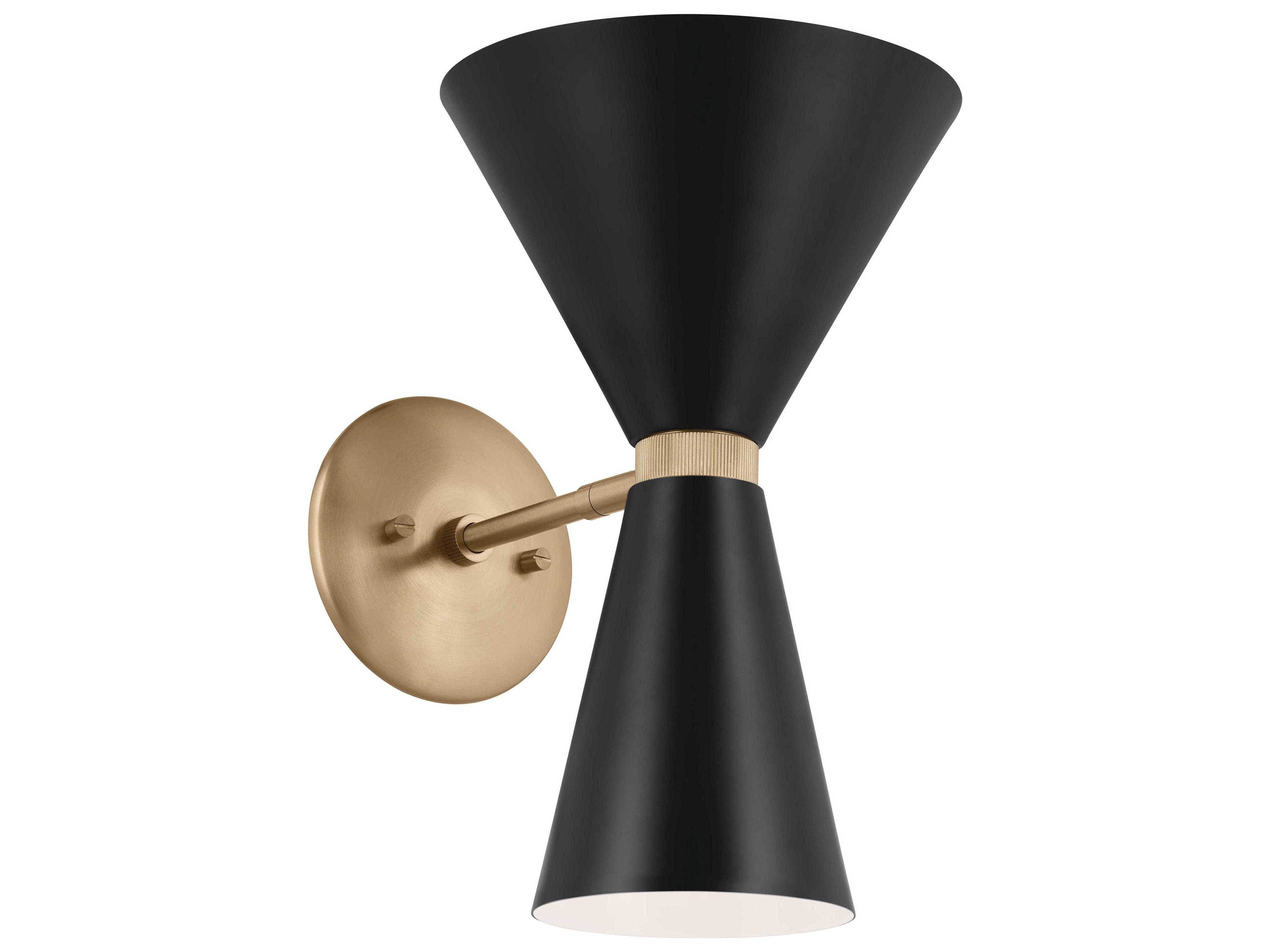 Kichler Phix 2-Light Champagne Bronze Black Wall Sconce