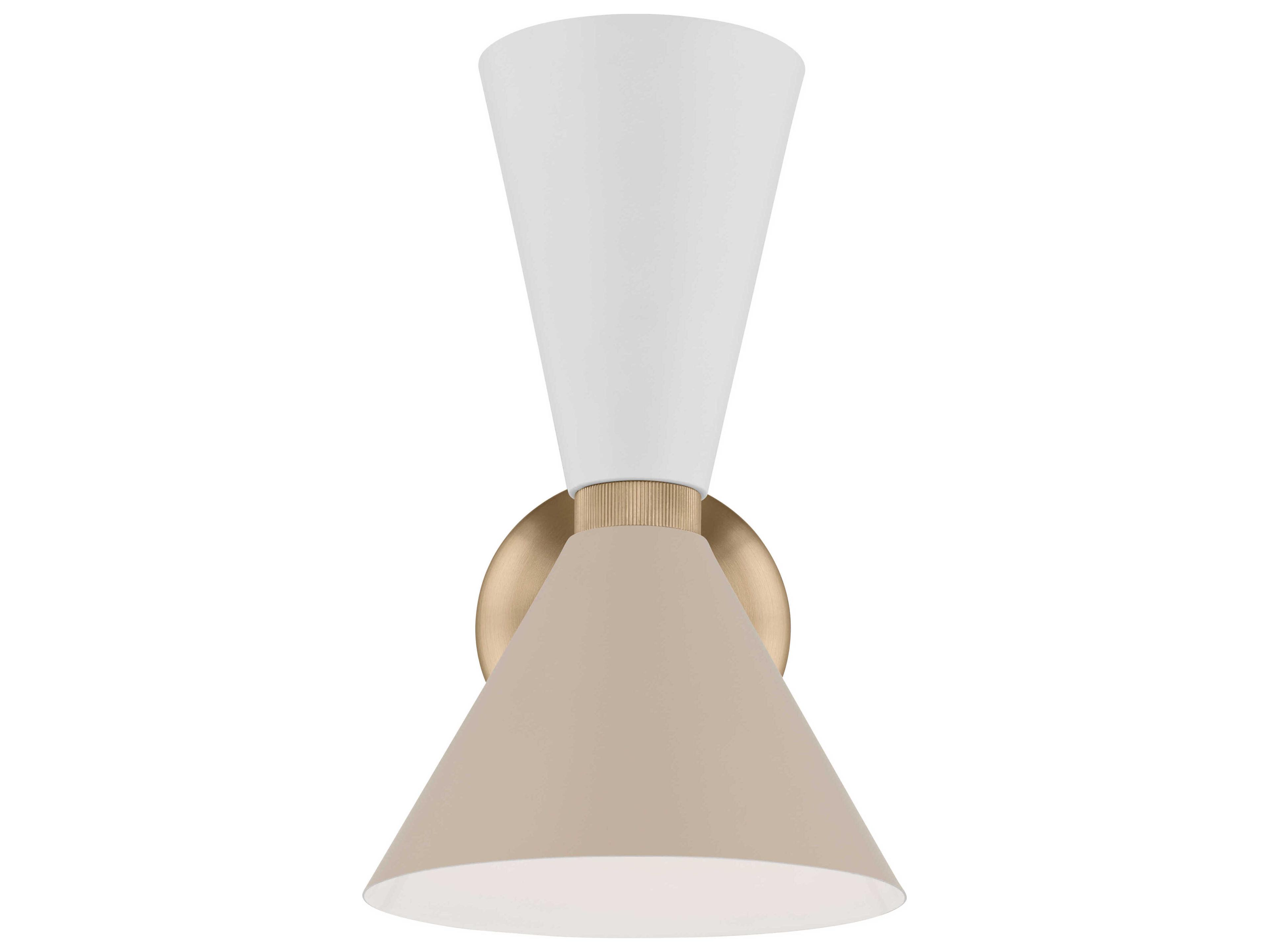 Kichler Phix 2-Light Champagne Bronze White And Greige Wall Sconce