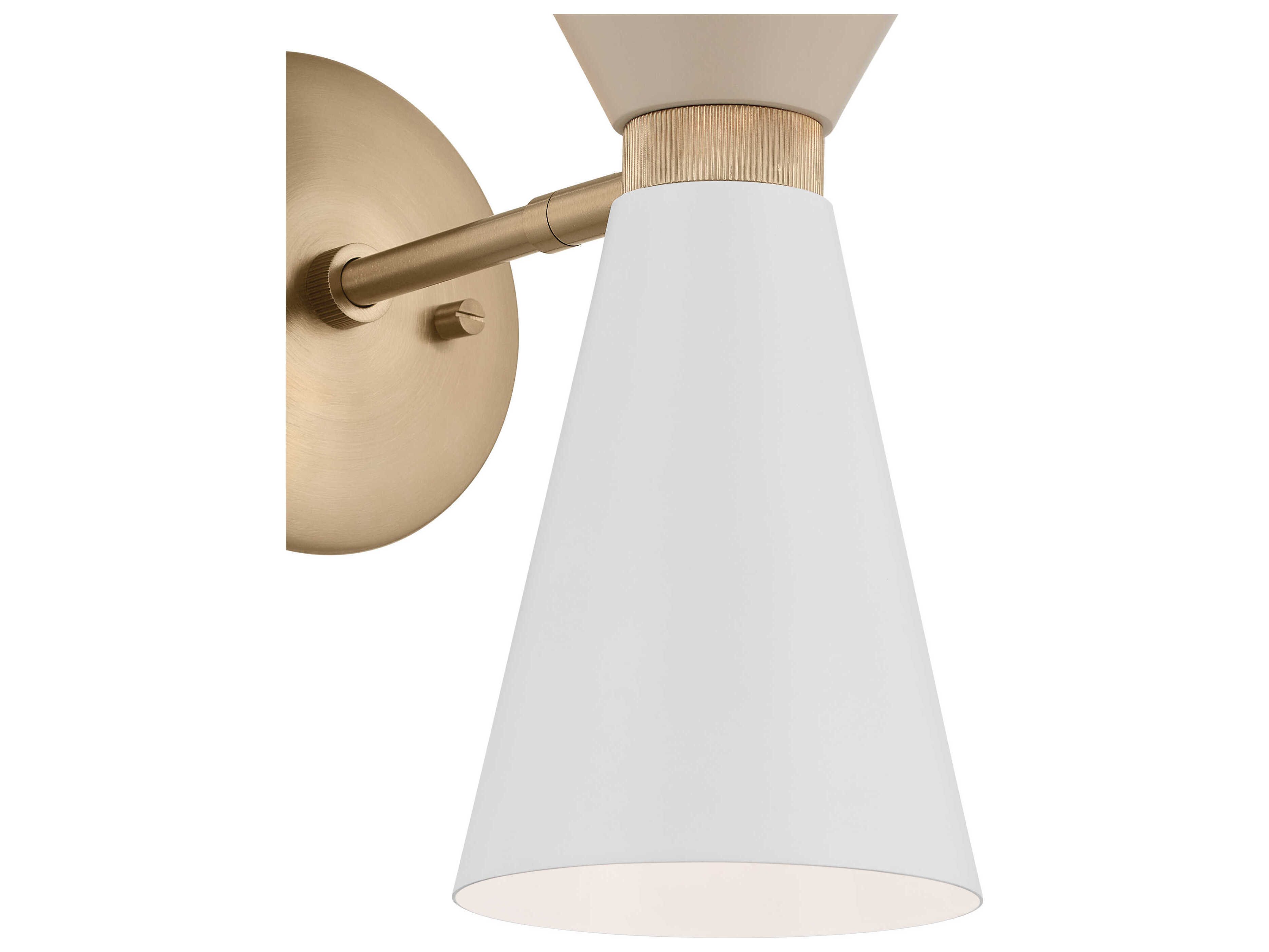 Kichler Phix 2-Light Champagne Bronze White And Greige Wall Sconce