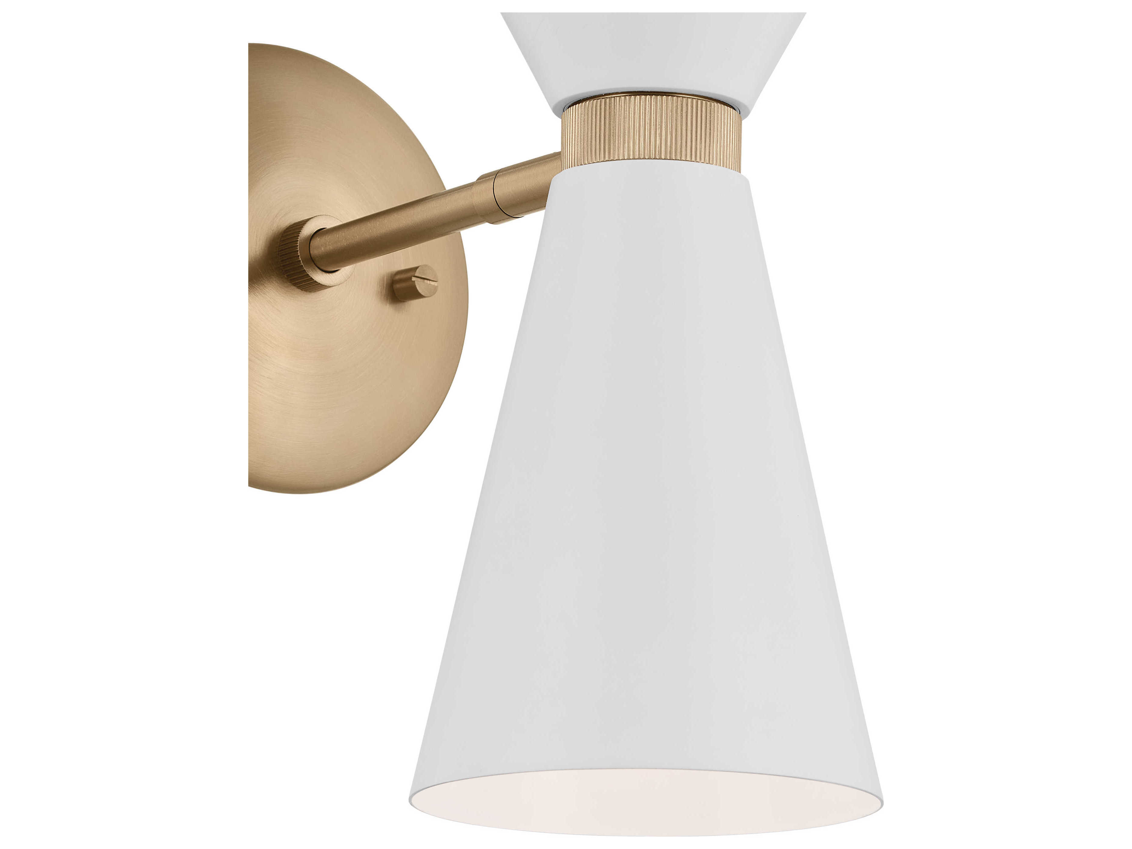 Kichler Phix 2-Light Champagne Bronze White Wall Sconce