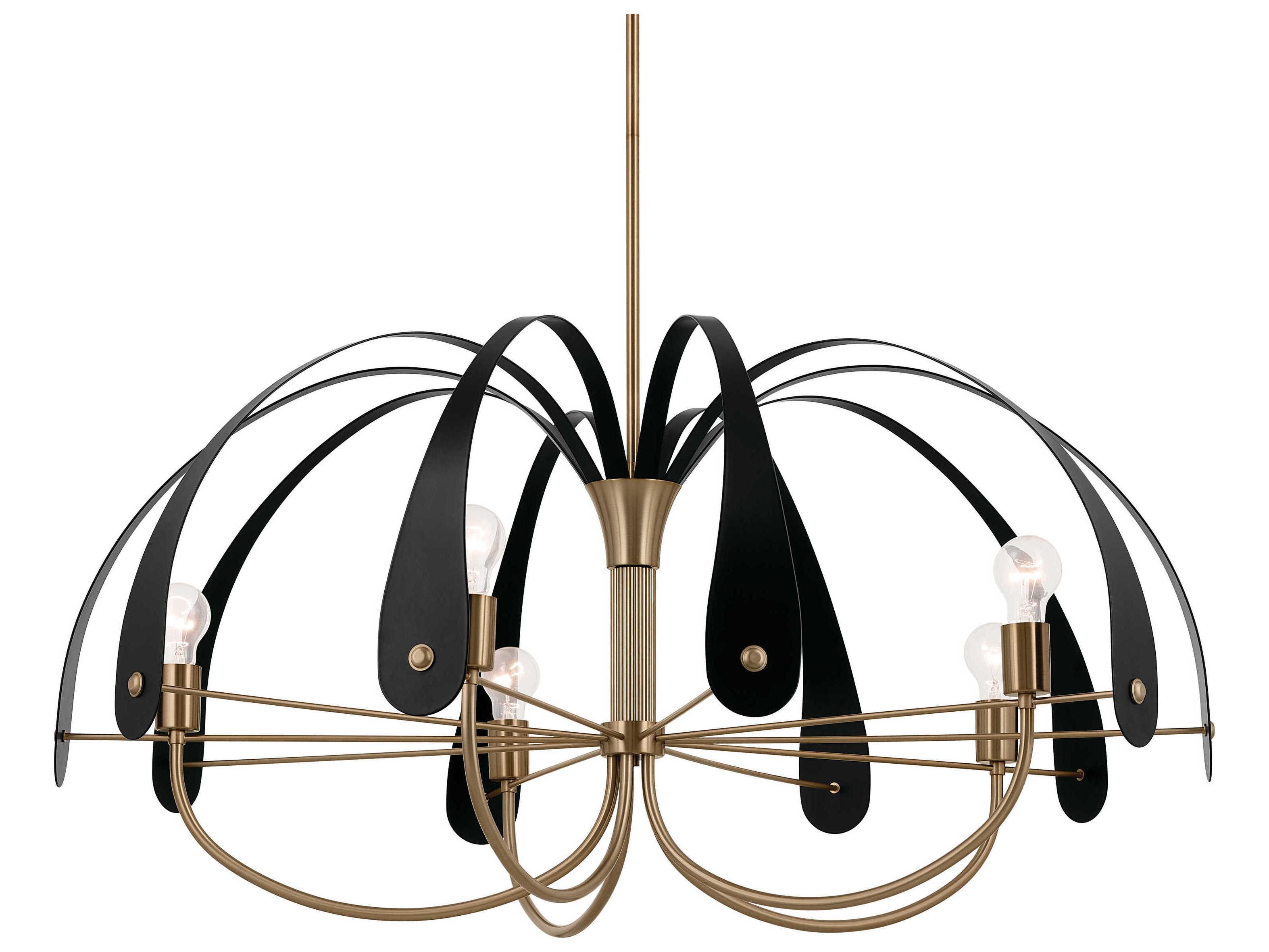 Kichler Petal 5-Light Champagne Bronze Black Chandelier