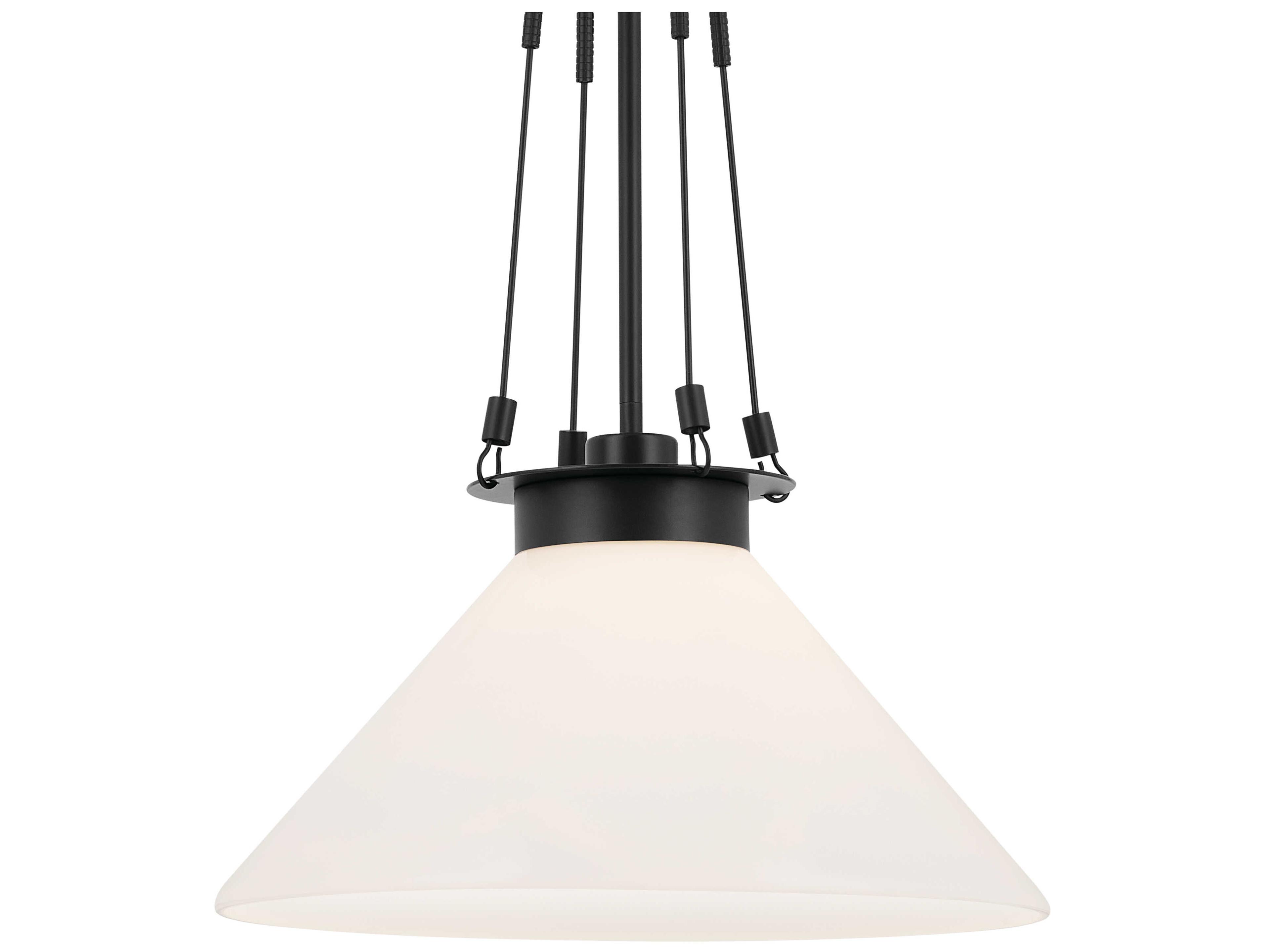 Kichler Albers 1-Light Black Glass Pendant