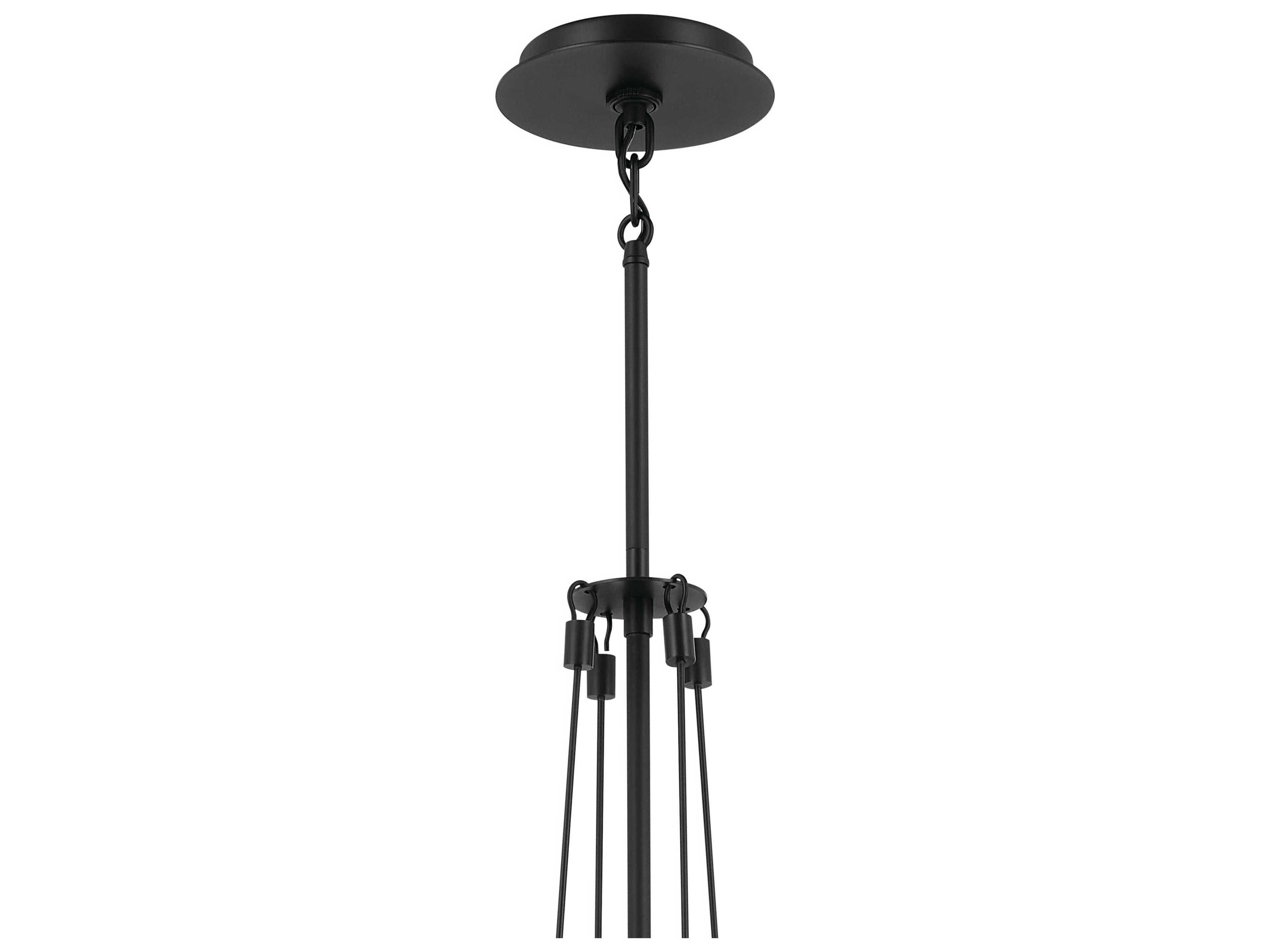 Kichler Albers 1-Light Black Glass Pendant
