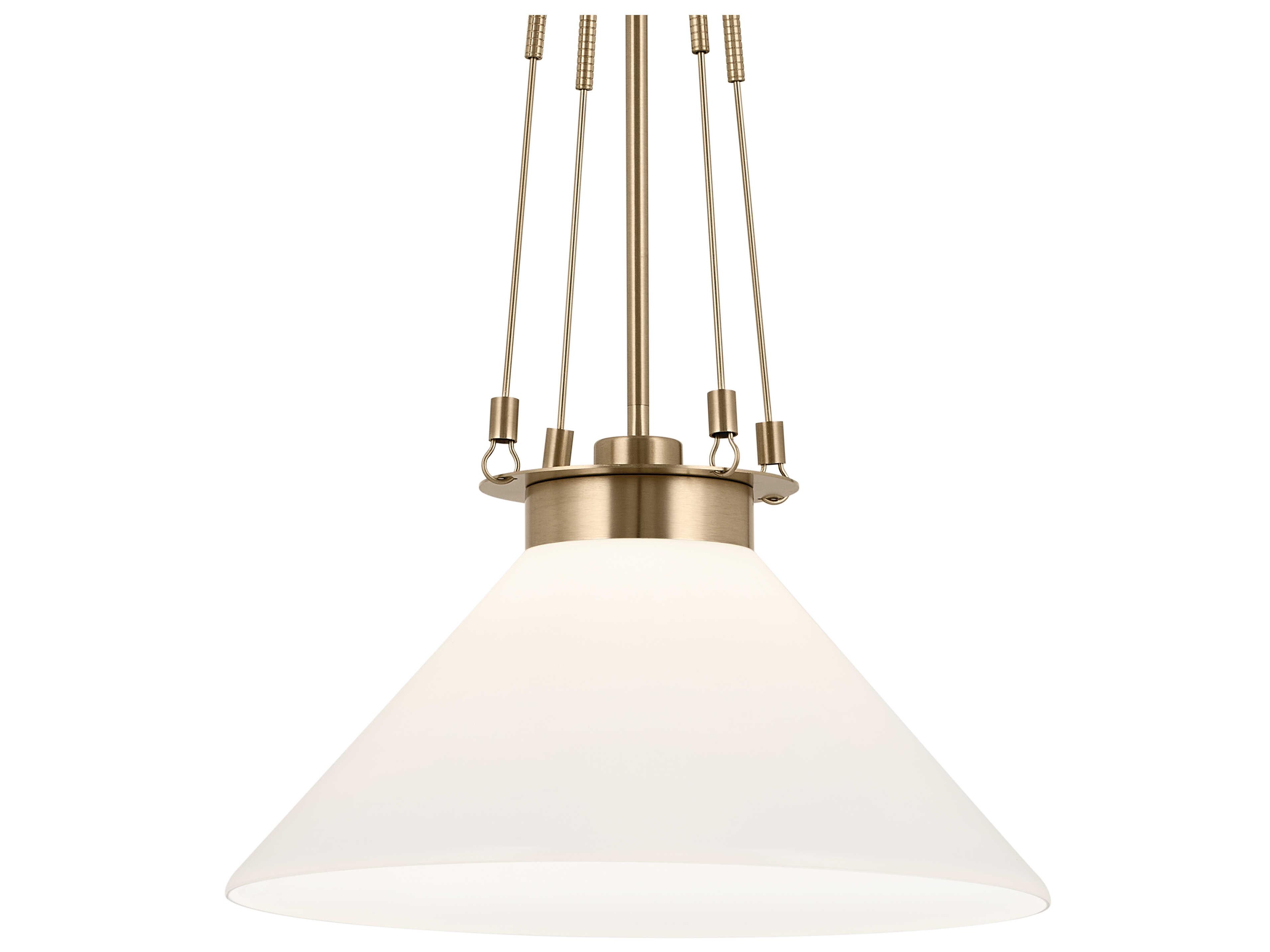 Kichler Albers 1-Light Champagne Bronze Glass Pendant