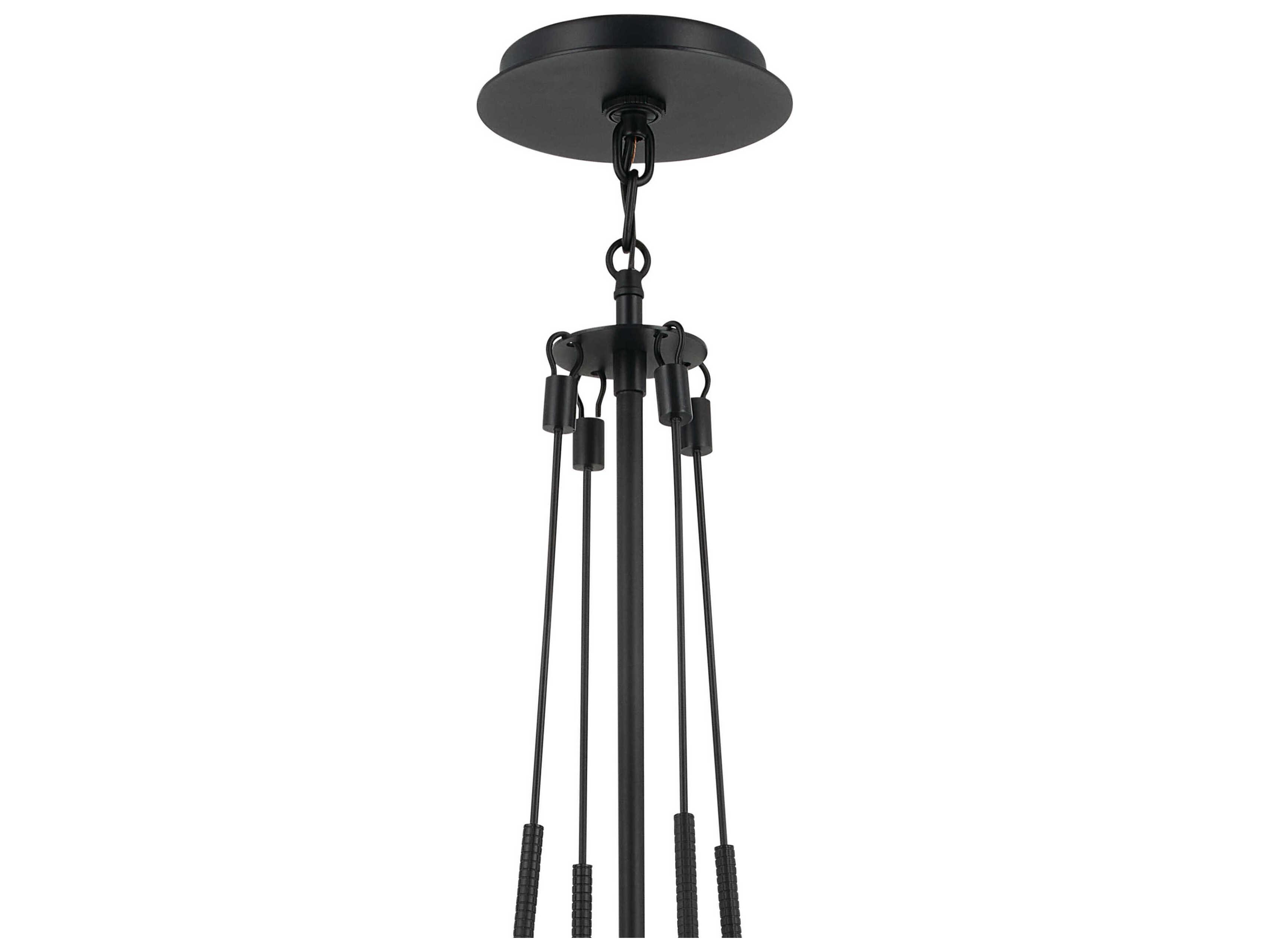 Kichler Albers 1-Light Black Glass Globe Mini Pendant