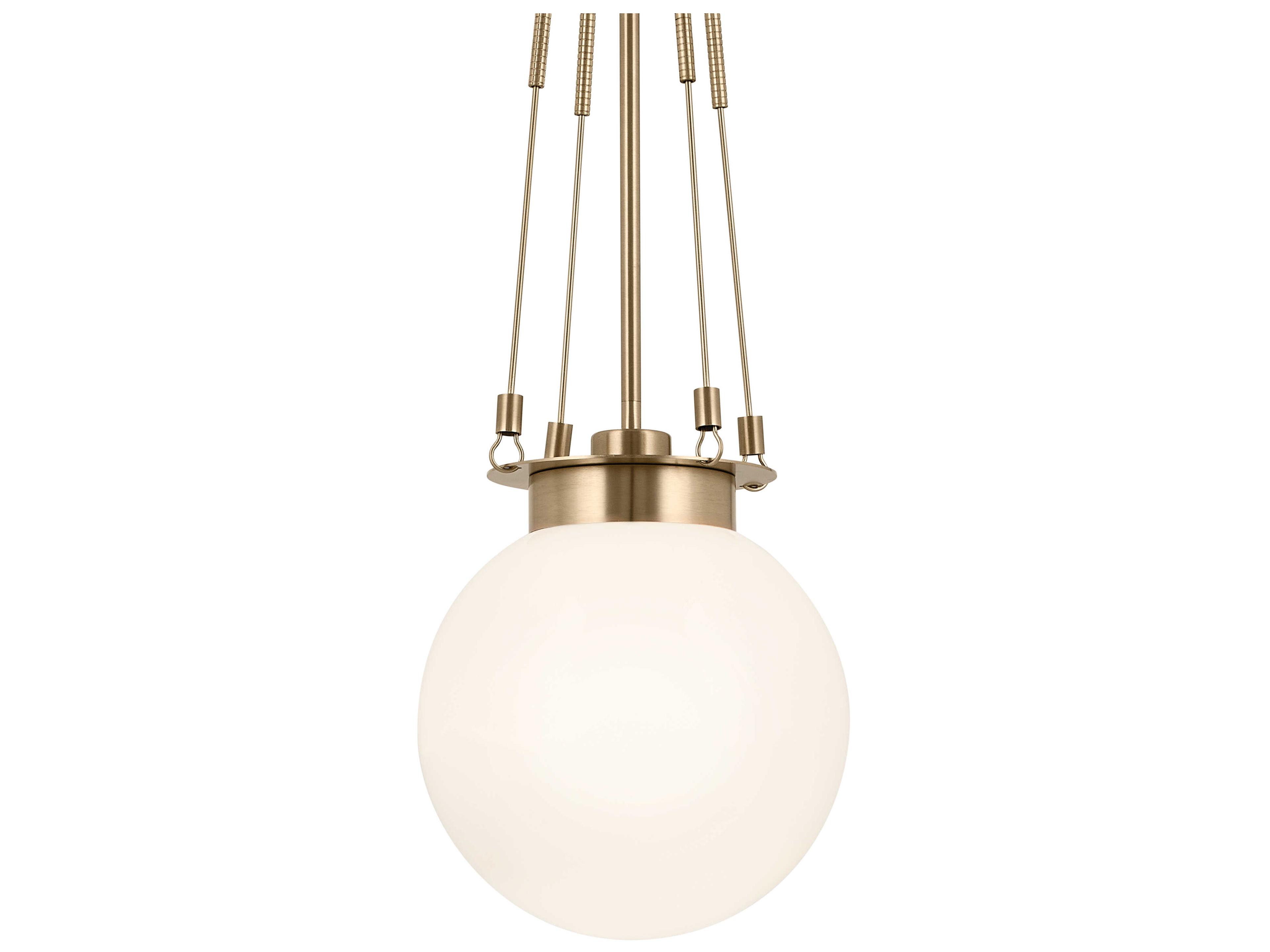 Kichler Albers 1-Light Champagne Bronze Glass Globe Mini Pendant