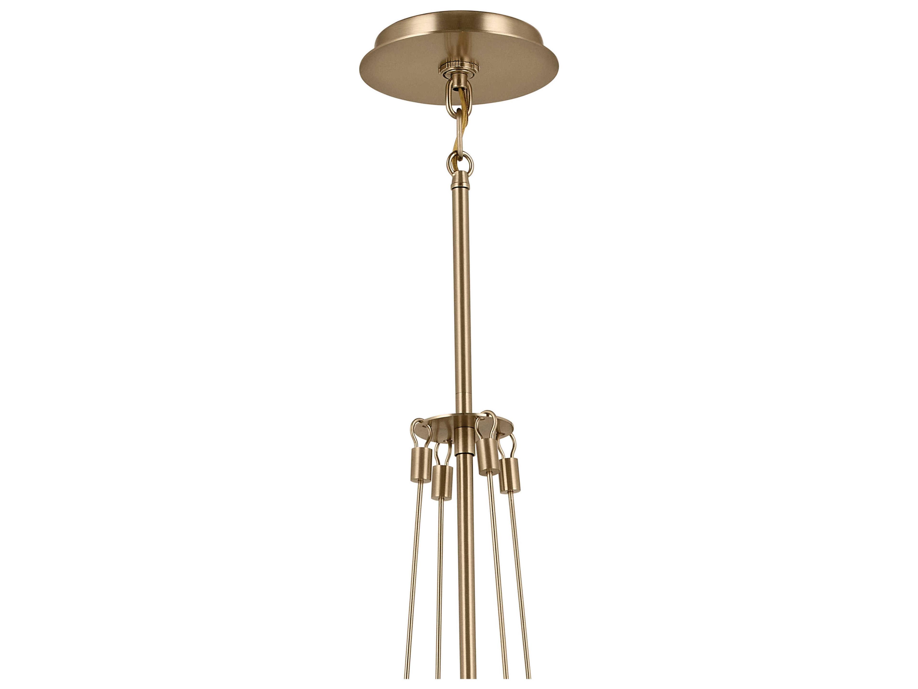 Kichler Albers 1-Light Champagne Bronze Glass Globe Mini Pendant