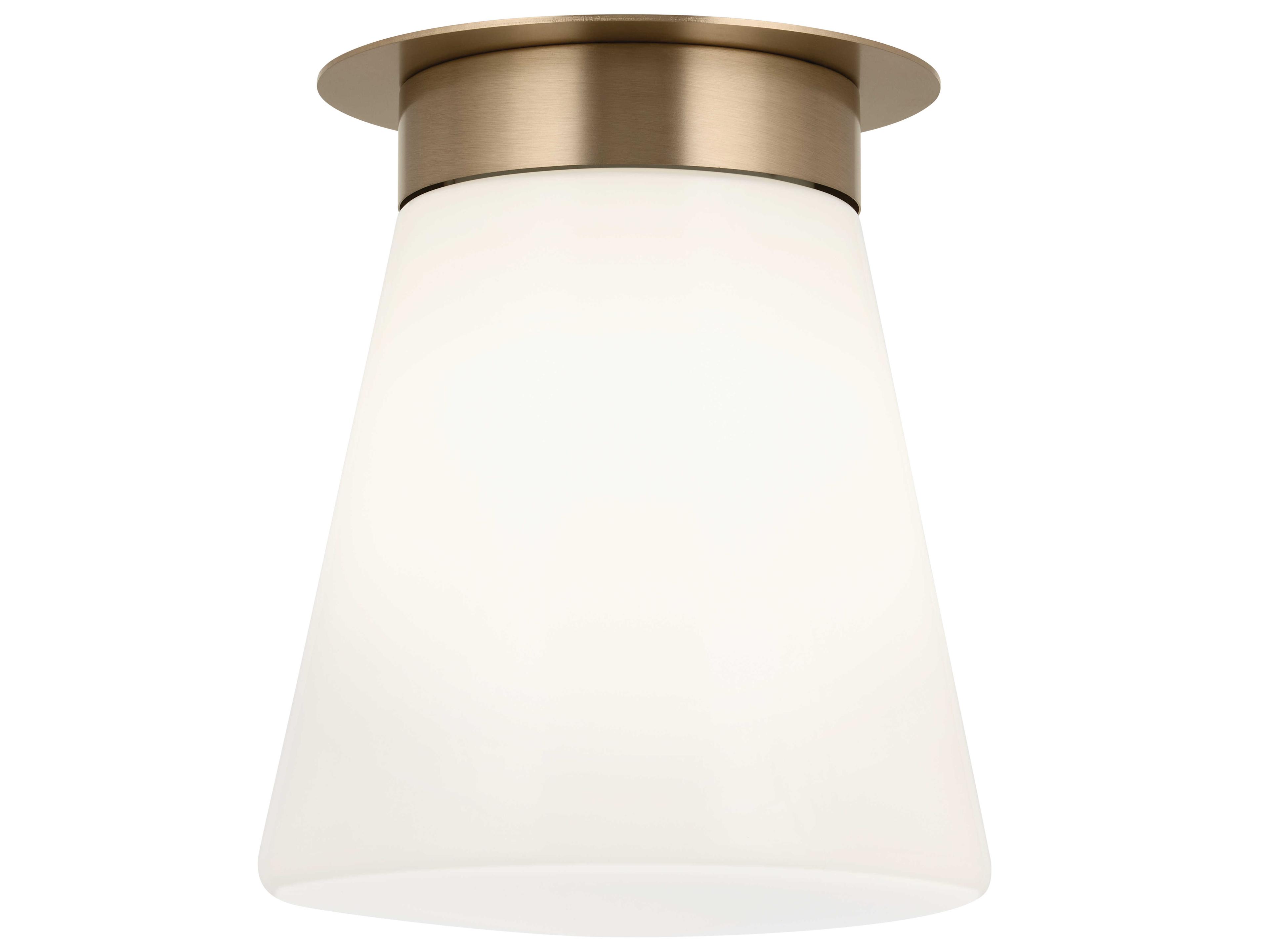 Kichler Albers 1-Light Champagne Bronze Glass Flush Mount