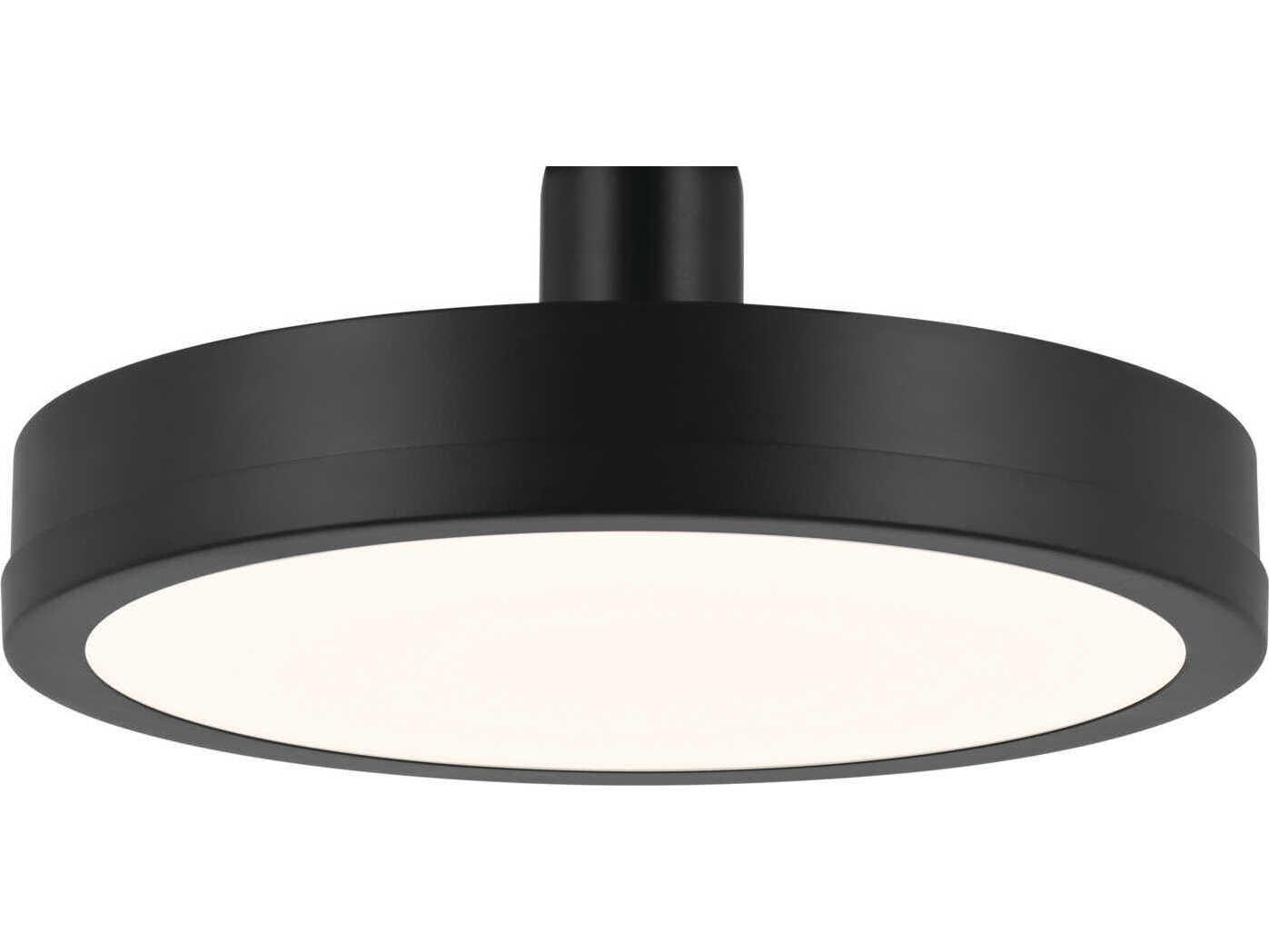 Kichler Riu 1-Light Black LED Semi Flush Mount