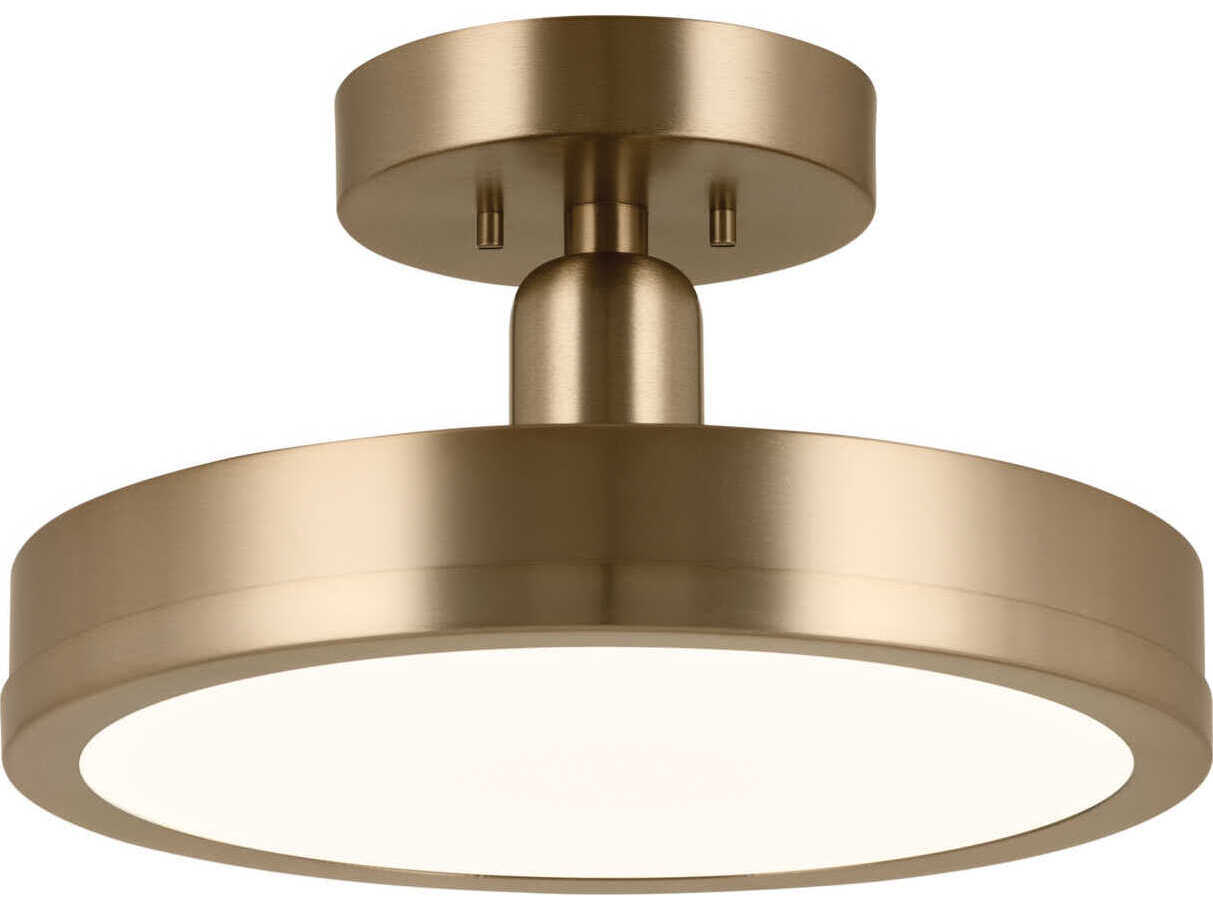 Kichler Riu 1-Light Champagne Bronze LED Semi Flush Mount