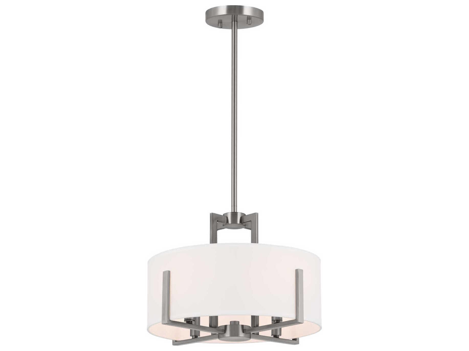 Kichler Malen 4-Light Classic Pewter Drum Semi Flush Mount