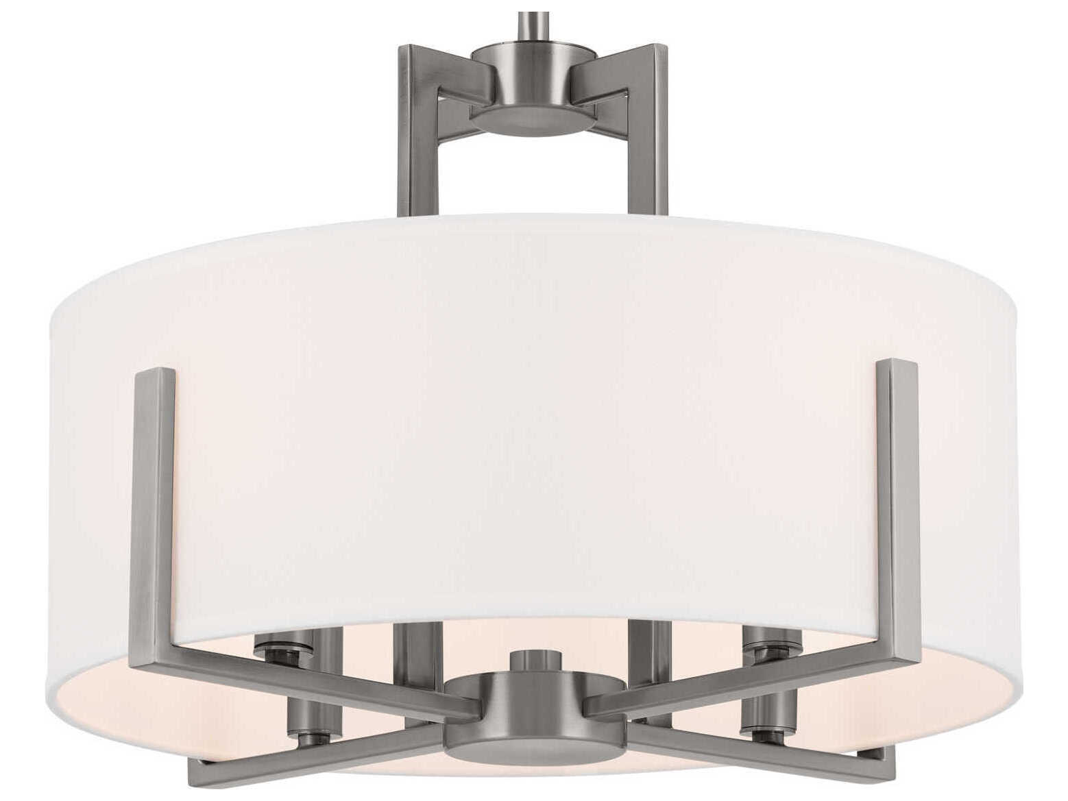 Kichler Malen 4-Light Classic Pewter Drum Semi Flush Mount