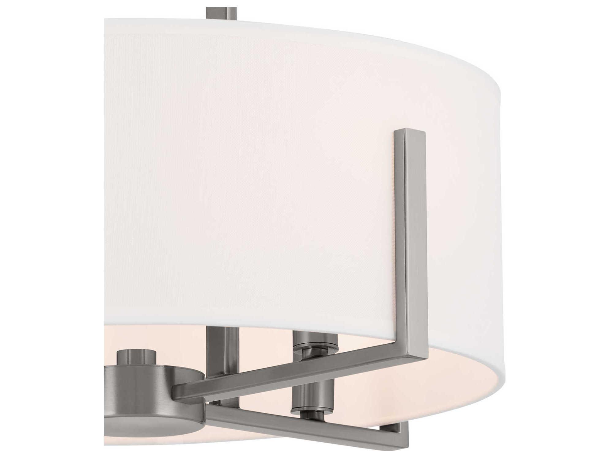 Kichler Malen 4-Light Classic Pewter Drum Semi Flush Mount