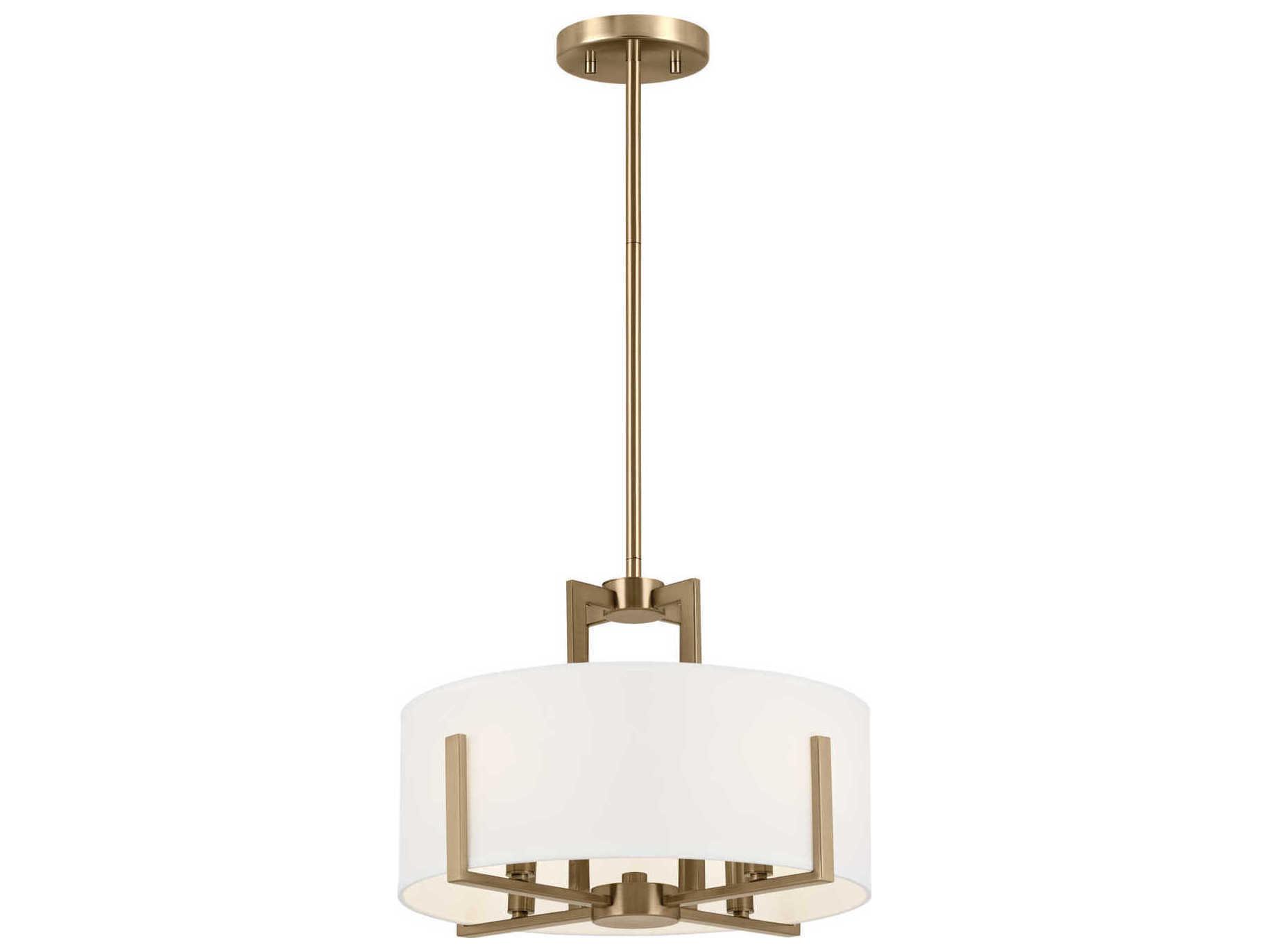 Kichler Malen 4-Light Champagne Bronze Drum Semi Flush Mount