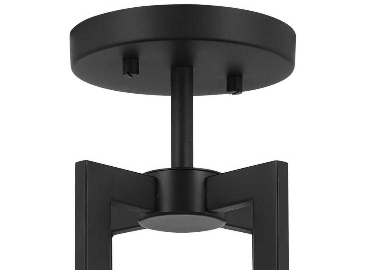 Kichler Malen 8-Light Black Drum Semi Flush Mount