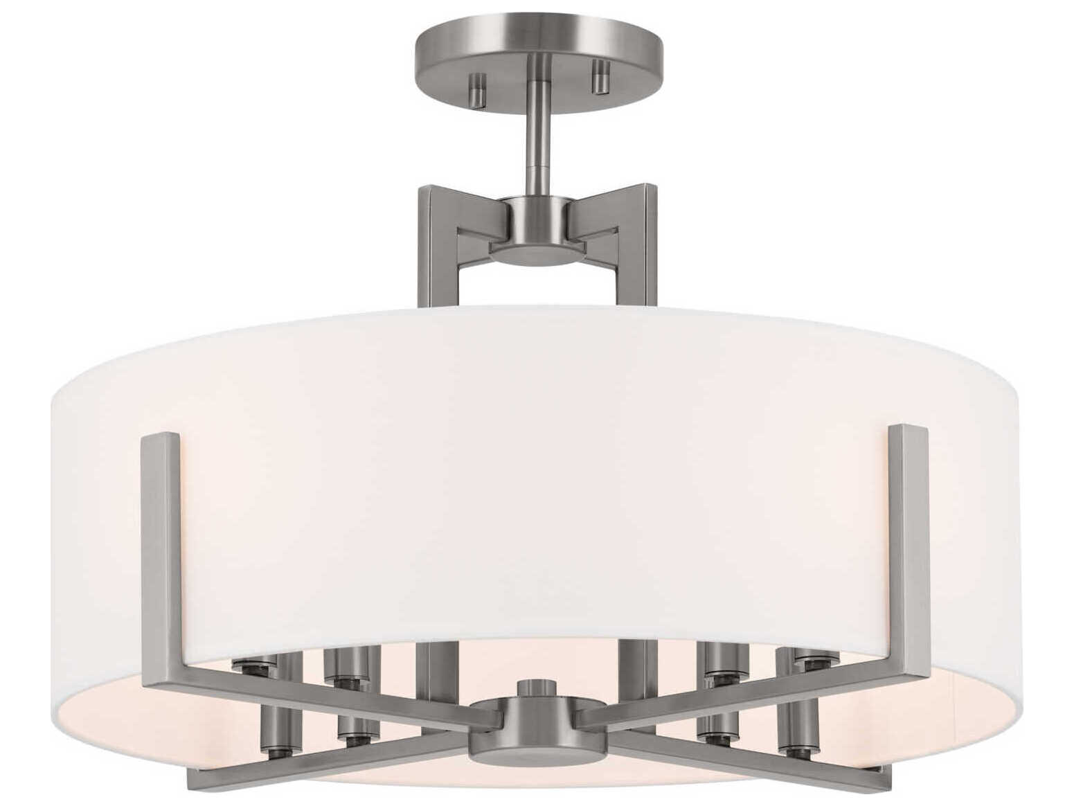 Kichler Malen 8-Light Classic Pewter Drum Semi Flush Mount