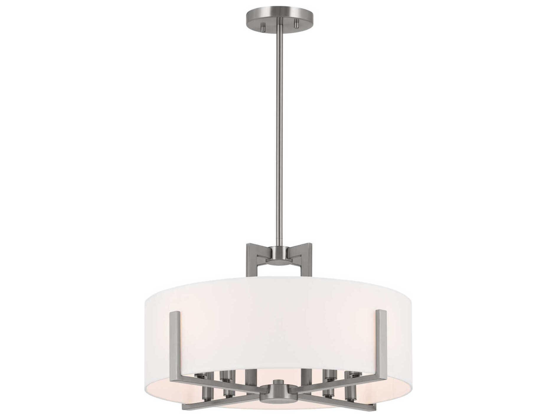 Kichler Malen 8-Light Classic Pewter Drum Semi Flush Mount