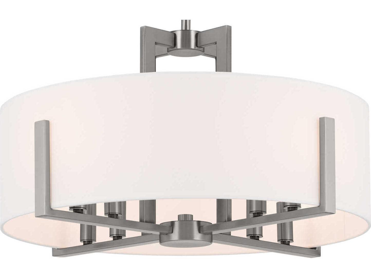 Kichler Malen 8-Light Classic Pewter Drum Semi Flush Mount