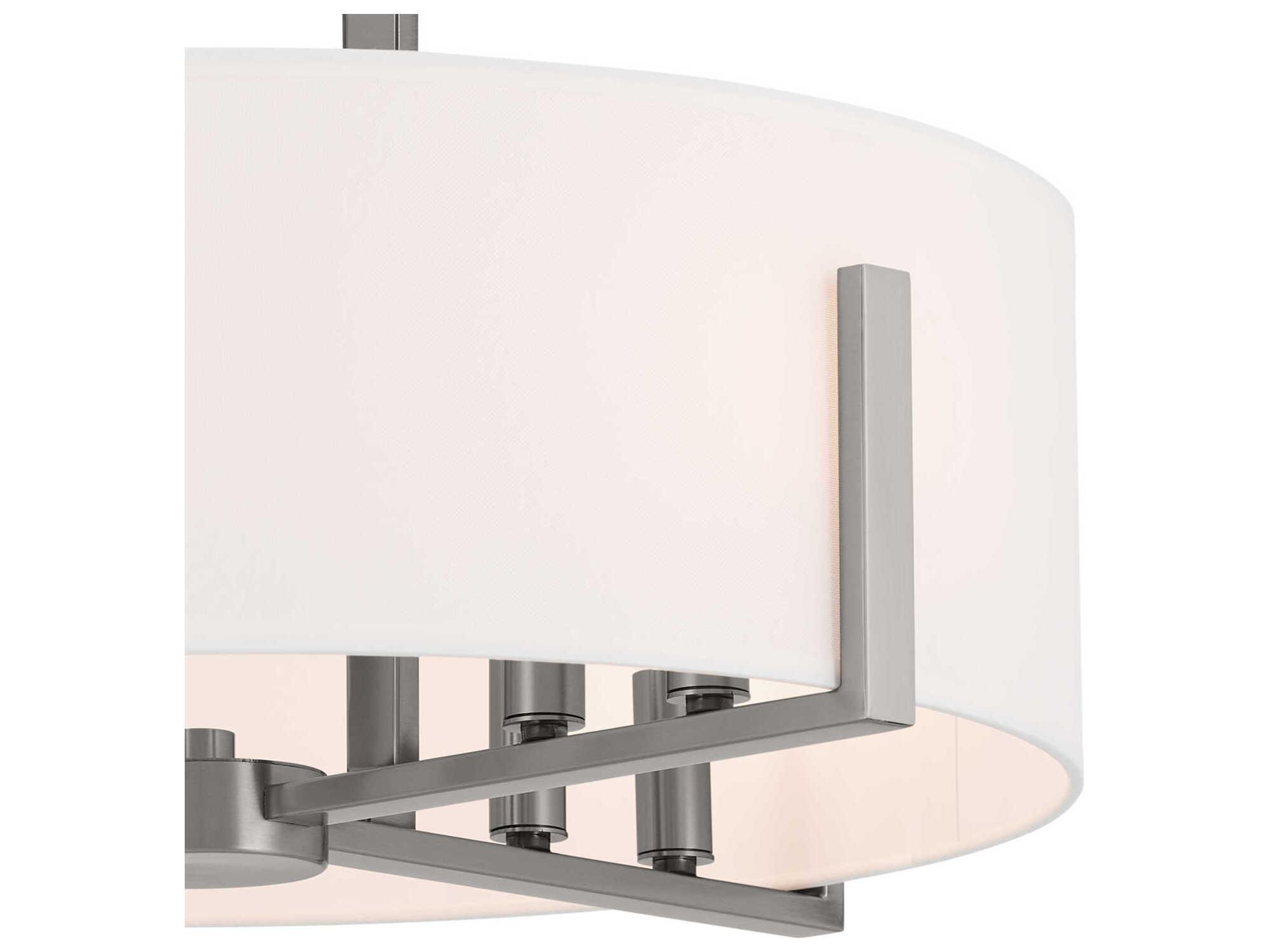 Kichler Malen 8-Light Classic Pewter Drum Semi Flush Mount