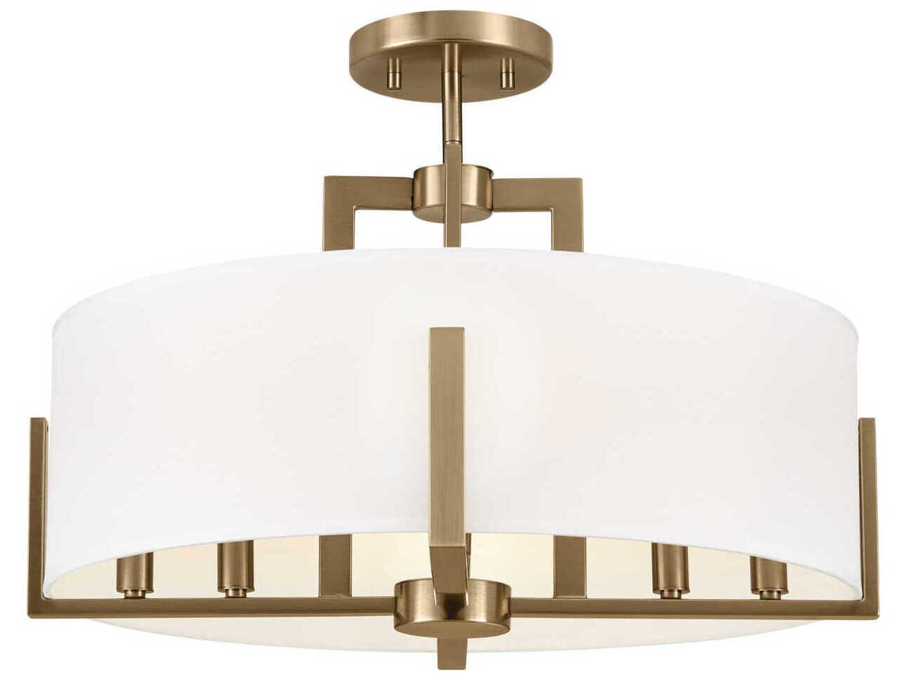 Kichler Malen 8-Light Champagne Bronze Drum Semi Flush Mount
