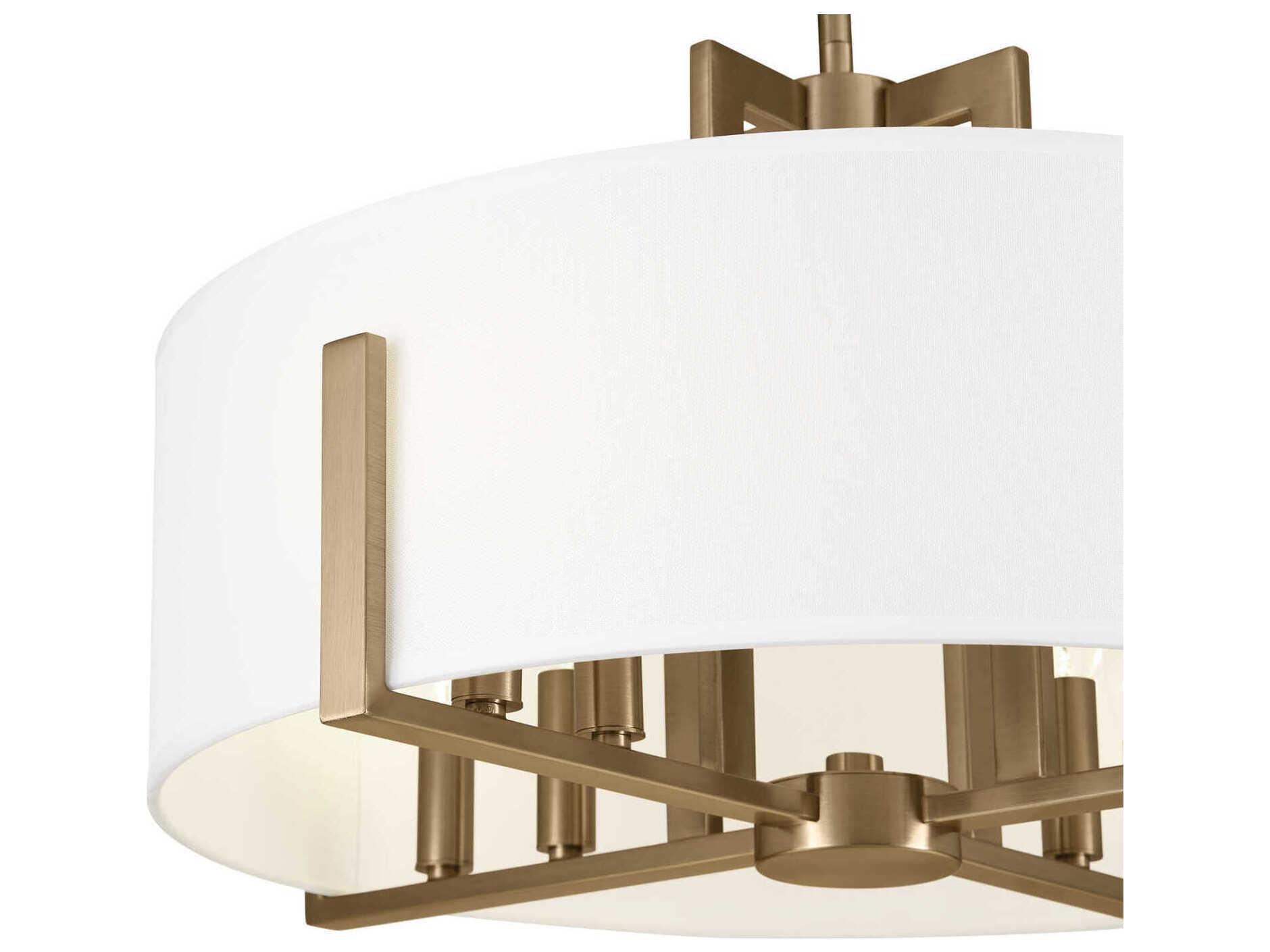Kichler Malen 8-Light Champagne Bronze Drum Semi Flush Mount