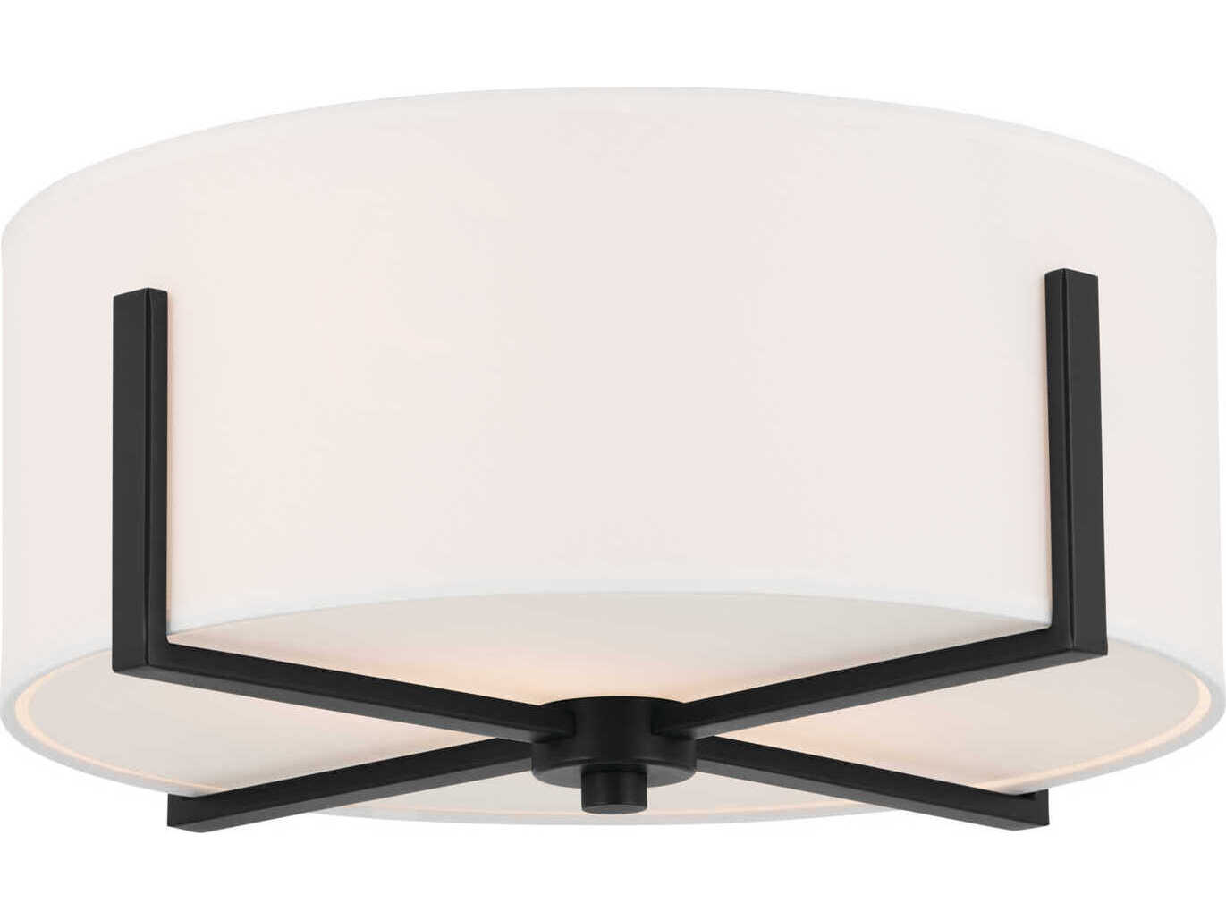 Kichler Malen 2-Light Black Drum Flush Mount