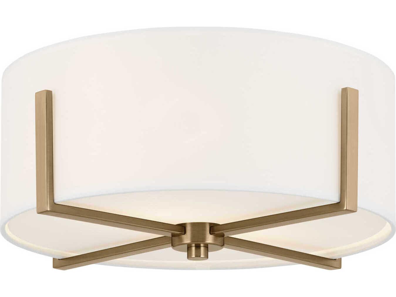 Kichler Malen 2-Light Champagne Bronze Drum Flush Mount