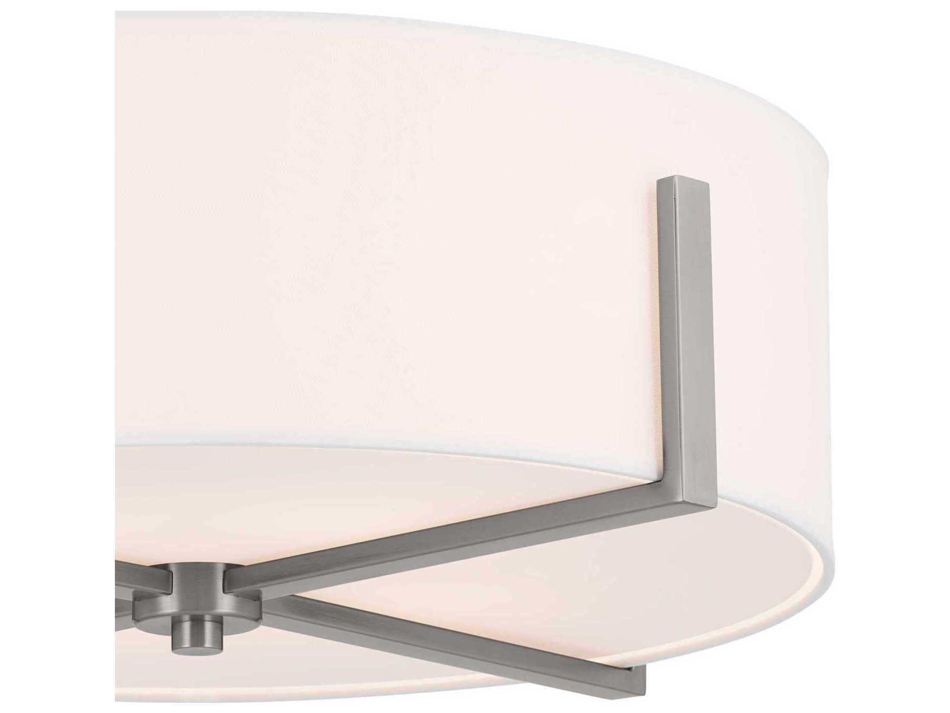 Kichler Malen 4-Light Classic Pewter Drum Flush Mount