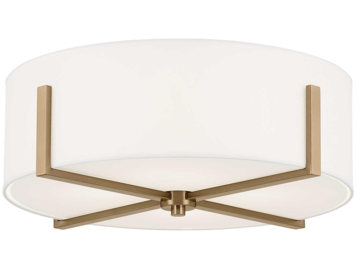 Kichler Malen 4-Light Champagne Bronze Drum Flush Mount