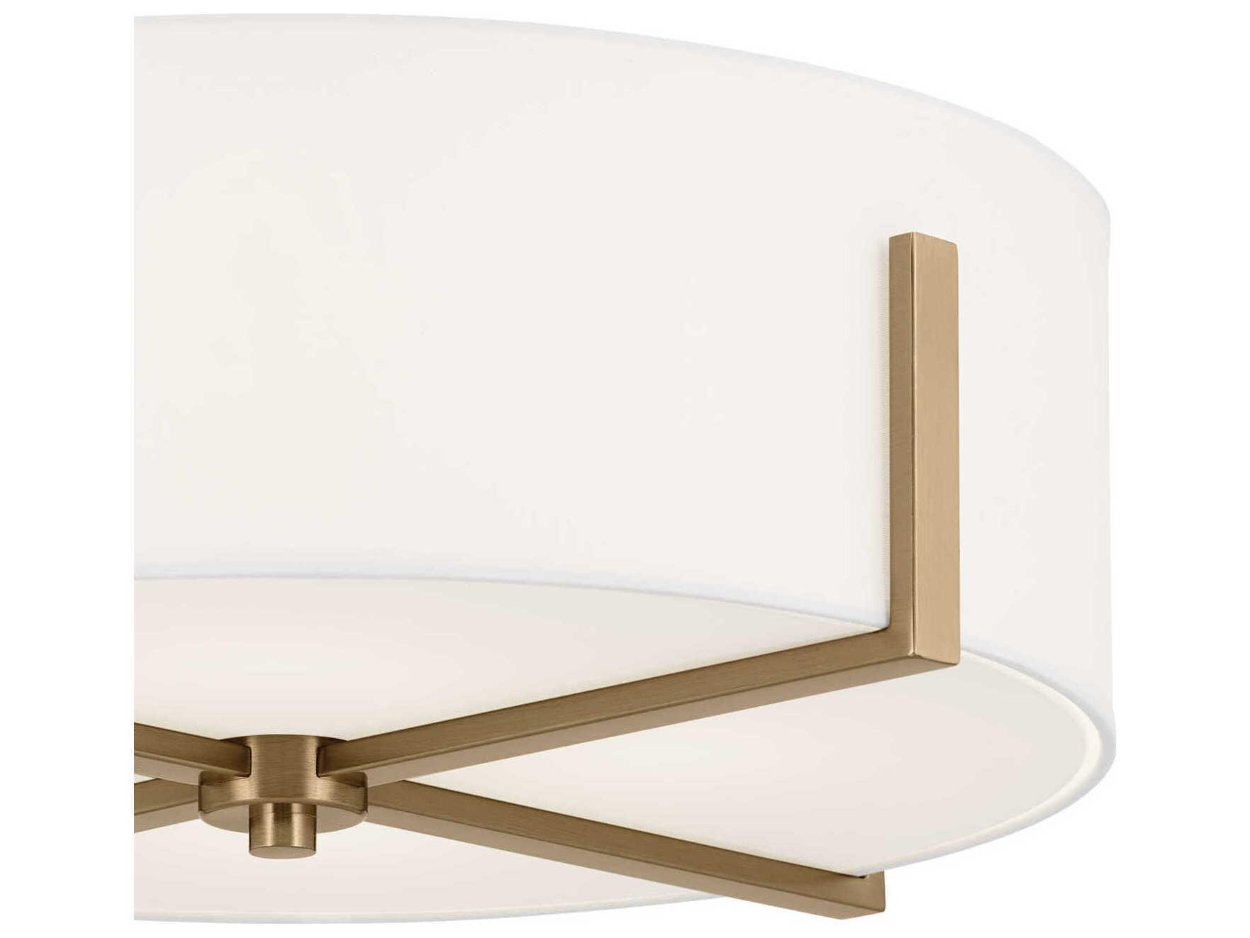Kichler Malen 4-Light Champagne Bronze Drum Flush Mount