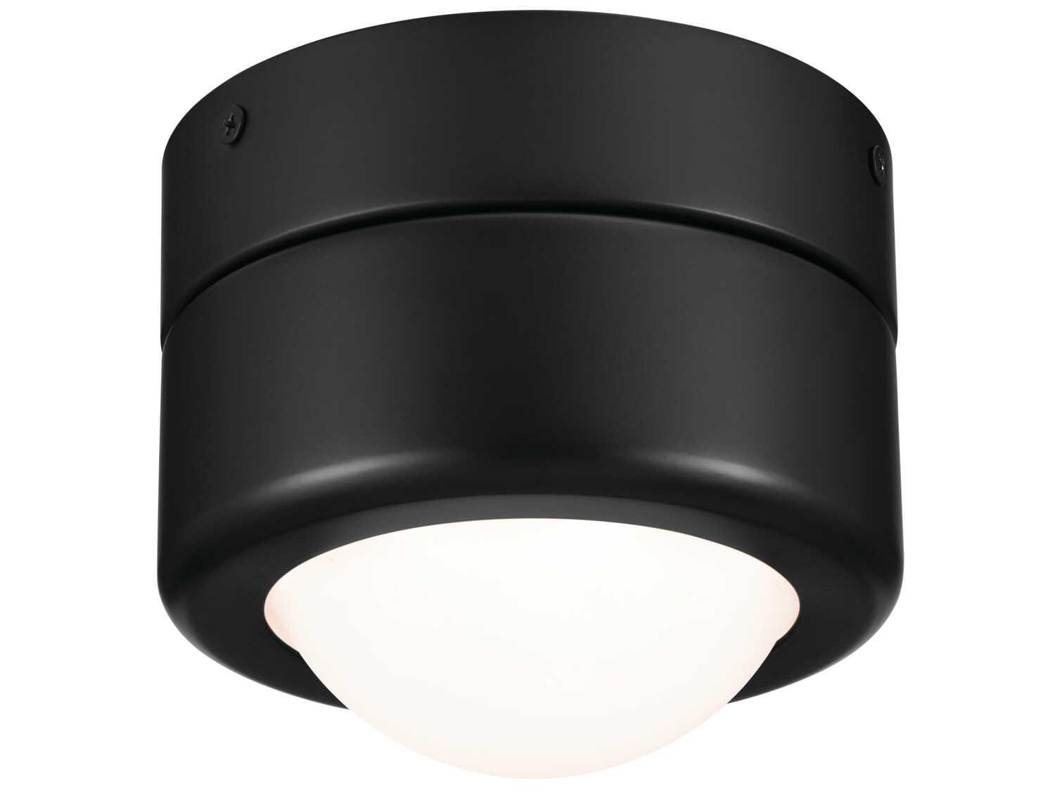 Kichler Tibbi 1-Light Black Glass LED Dome Flush Mount