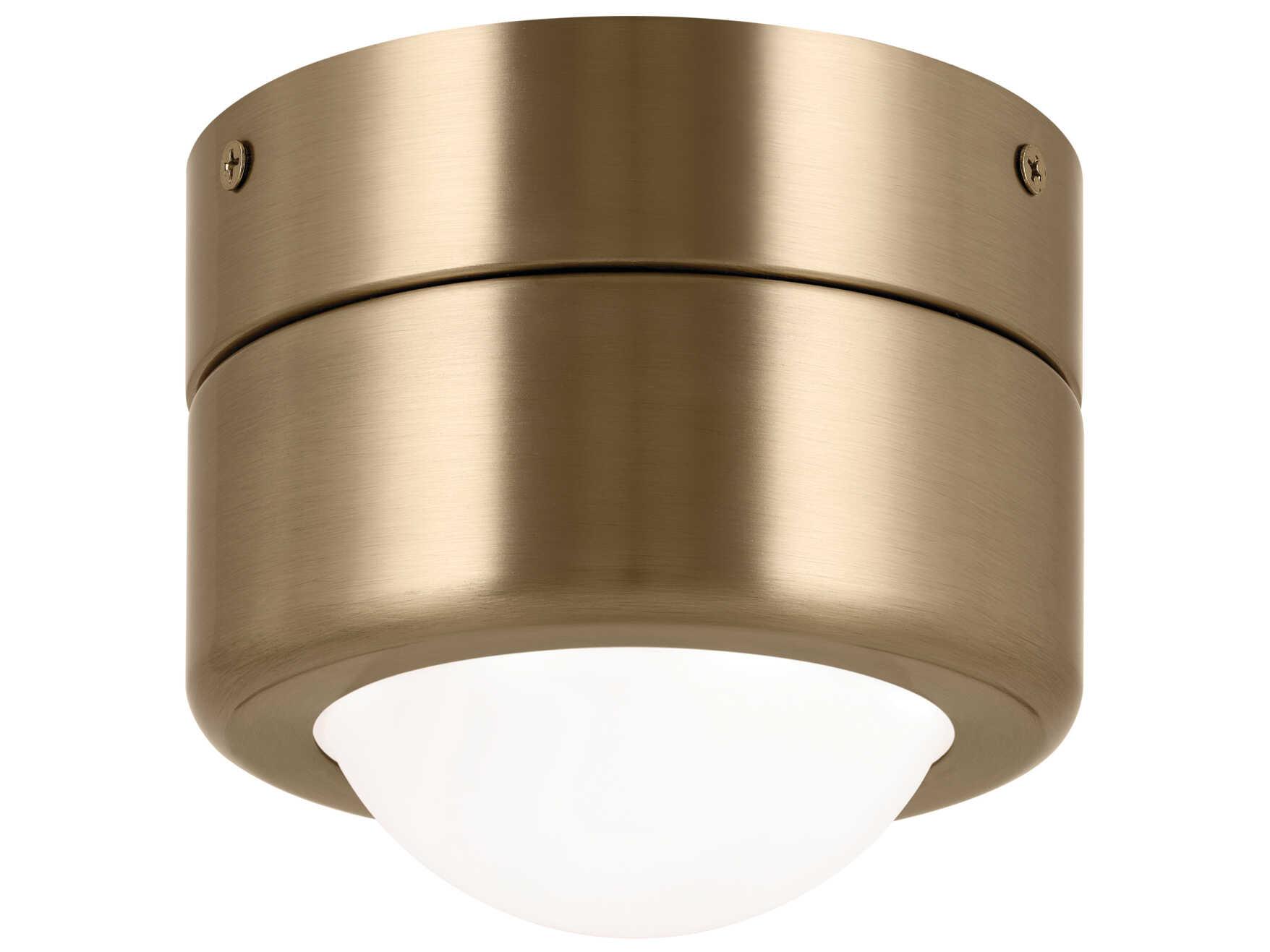 Kichler Tibbi 1-Light Champagne Bronze Glass LED Dome Flush Mount