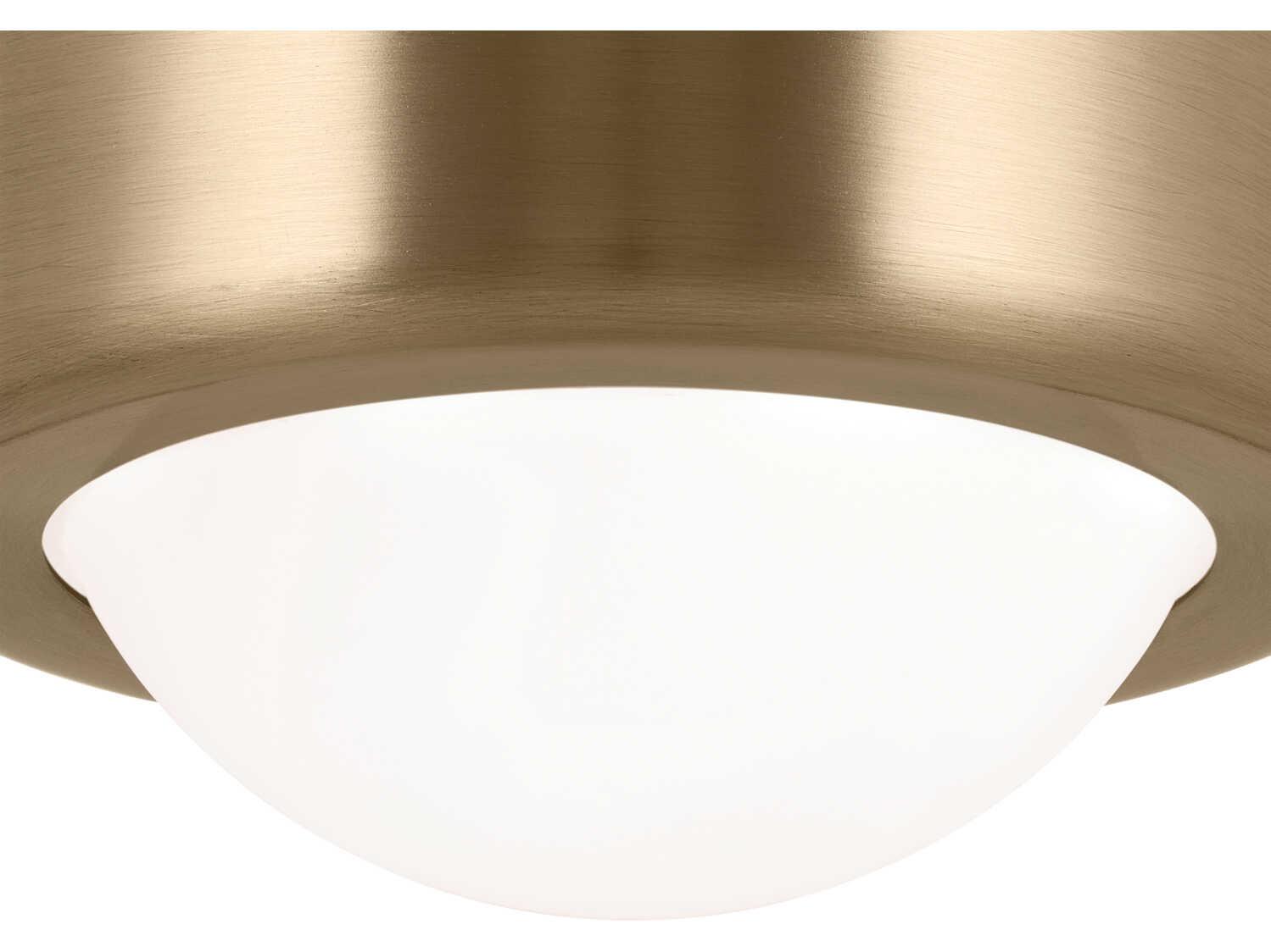 Kichler Tibbi 1-Light Champagne Bronze Glass LED Dome Flush Mount