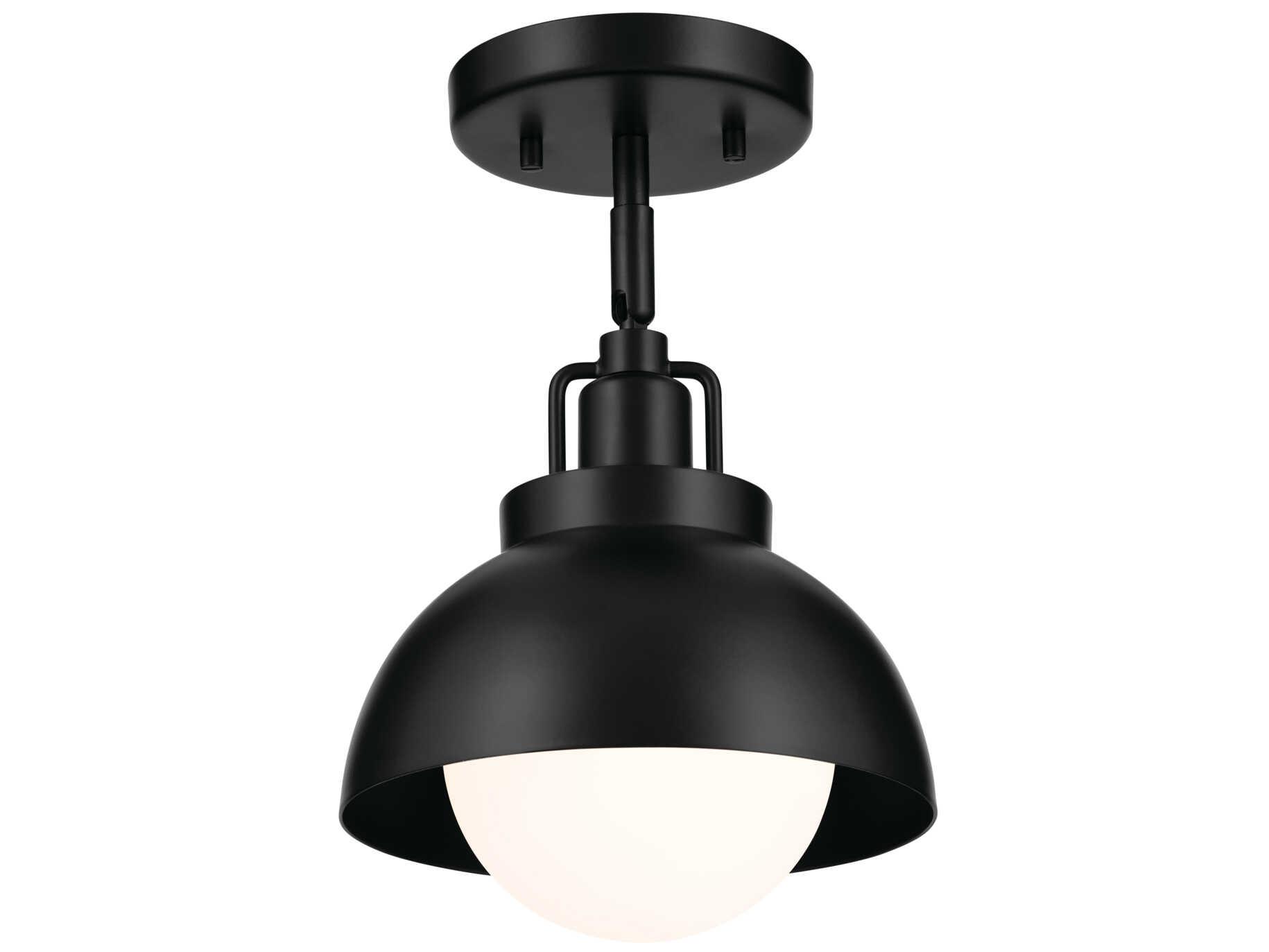 Kichler Niva 1-Light Black Glass Wall Sconce