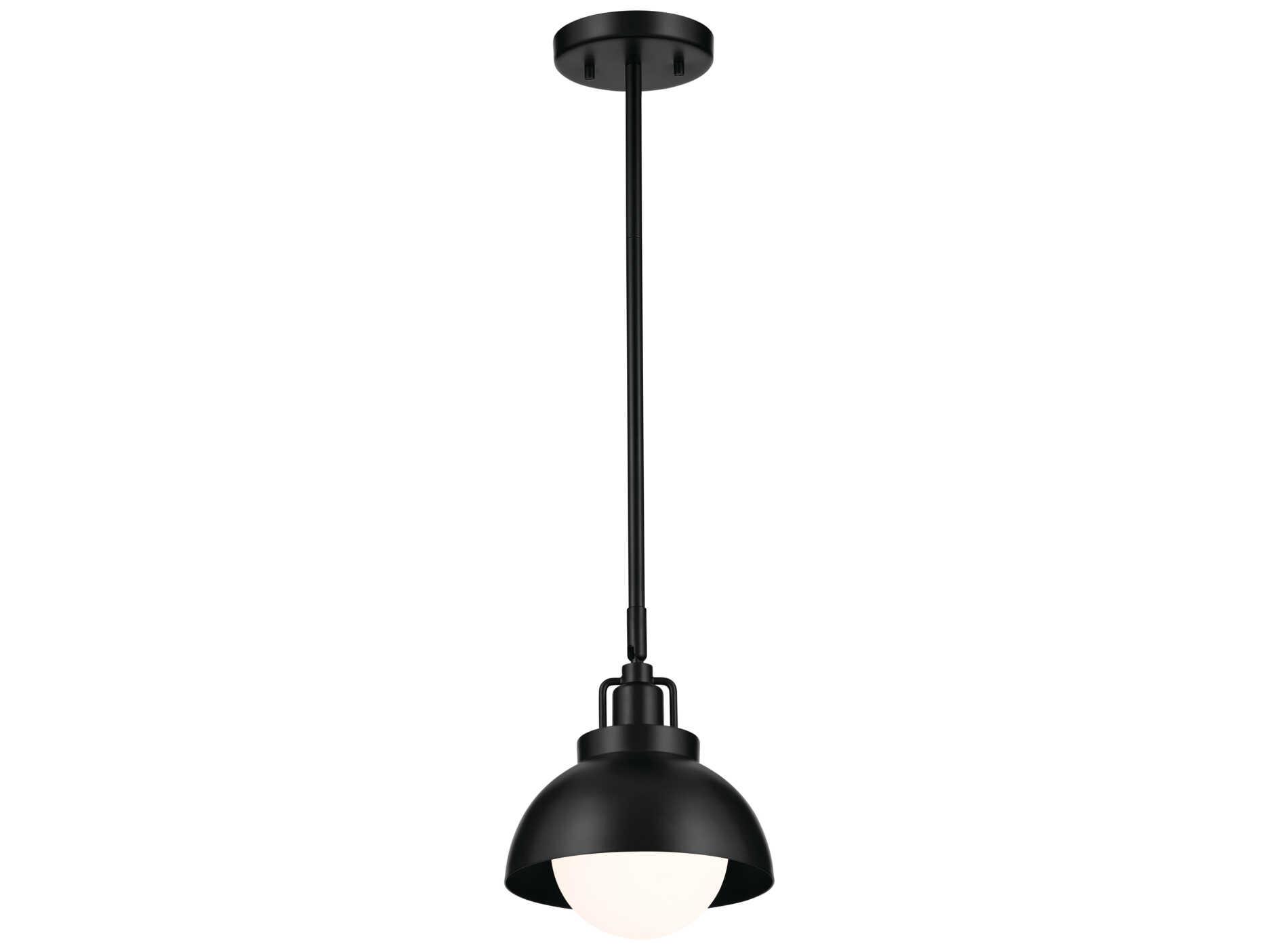 Kichler Niva 1-Light Black Glass Wall Sconce