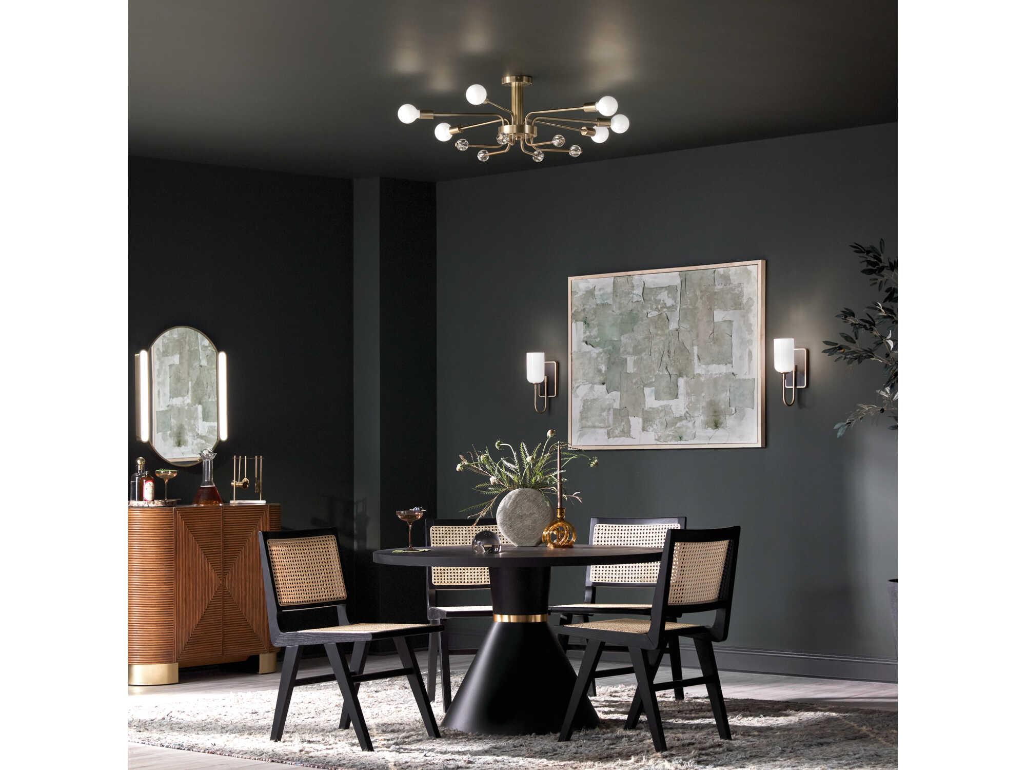 Kichler Ocala 6-Light Champagne Bronze Crystal Semi Flush Mount