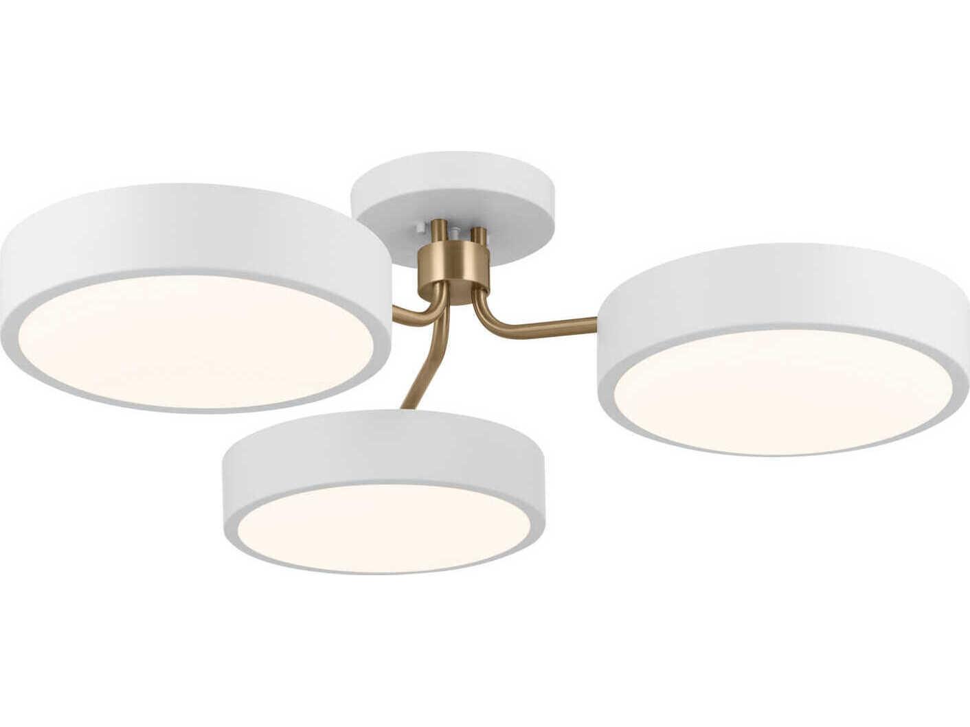 Kichler Sago 3-Light White LED Semi Flush Mount