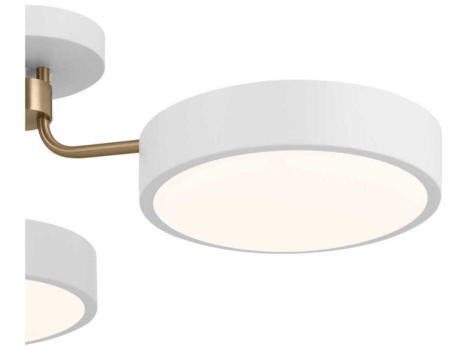 Kichler Sago 3-Light White LED Semi Flush Mount