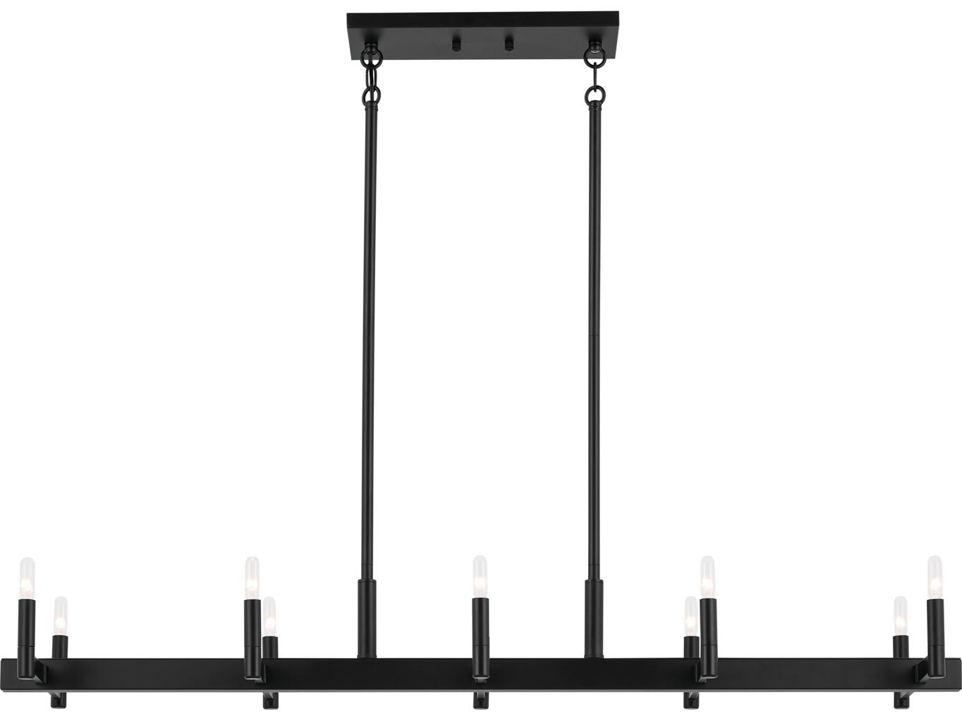 Kichler Erzo 10-Light Black Linear Island Pendant