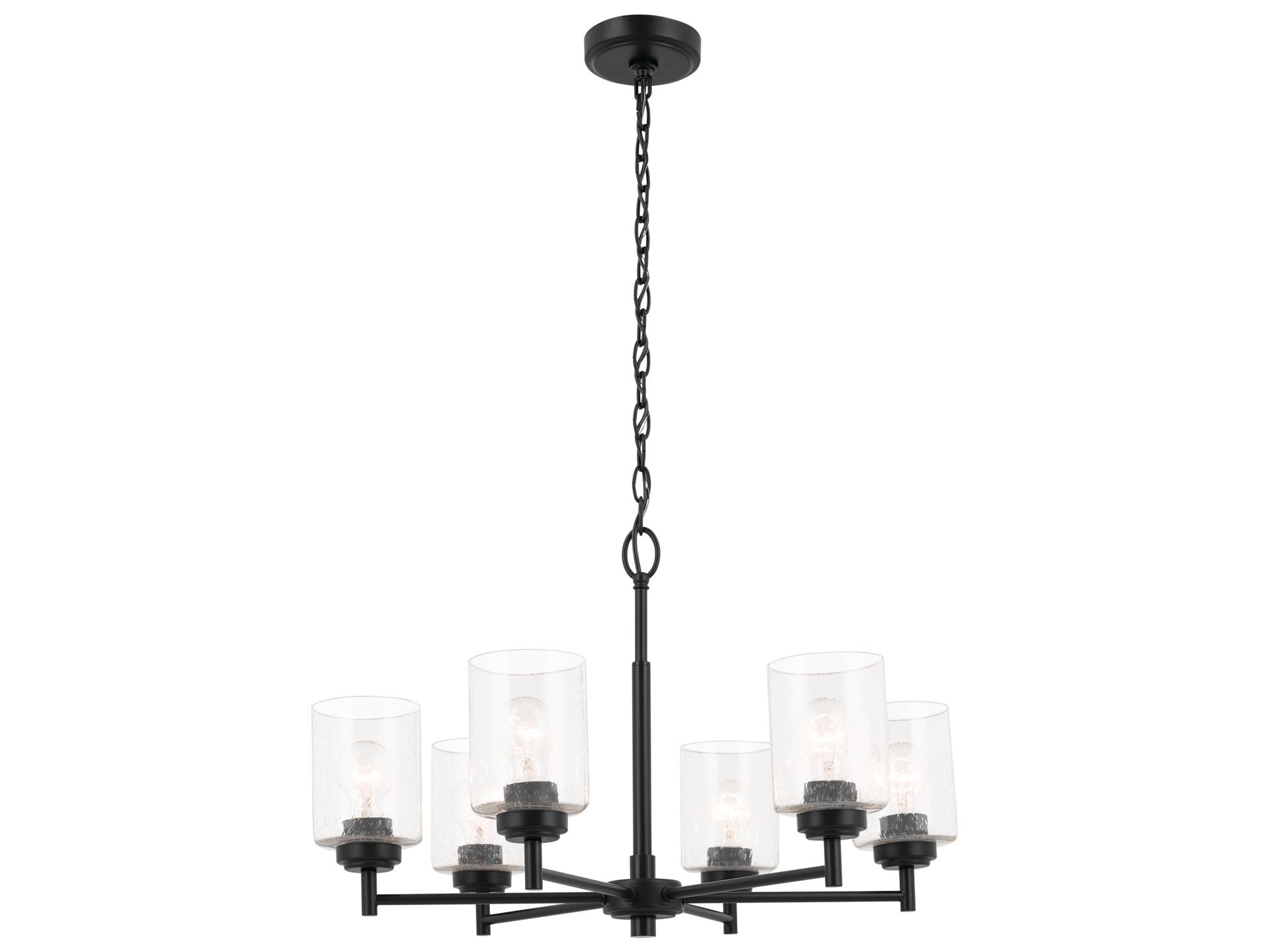 Kichler Winslow 6-Light Black Cylinder Chandelier