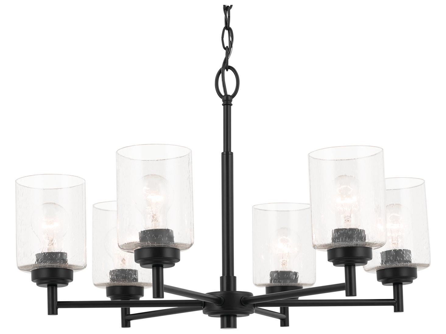 Kichler Winslow 6-Light Black Cylinder Chandelier