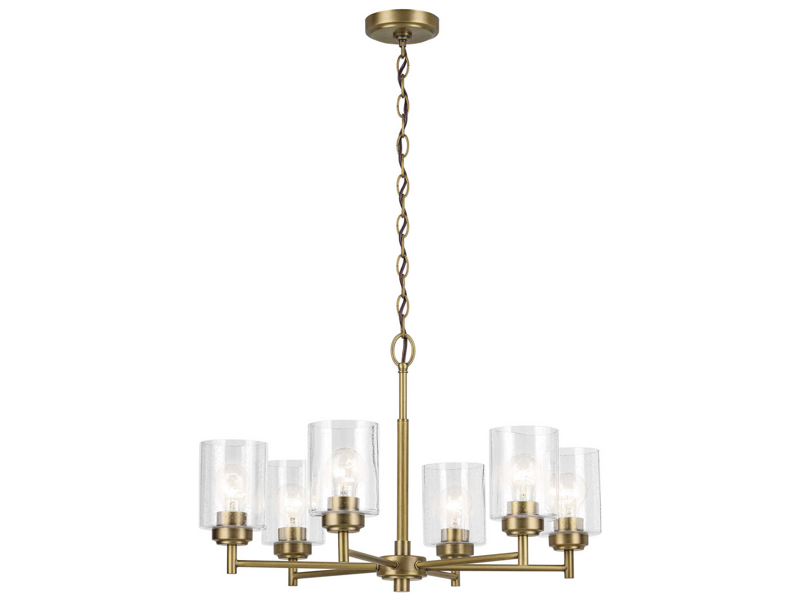 Kichler Winslow 6-Light Natural Brass Chandelier