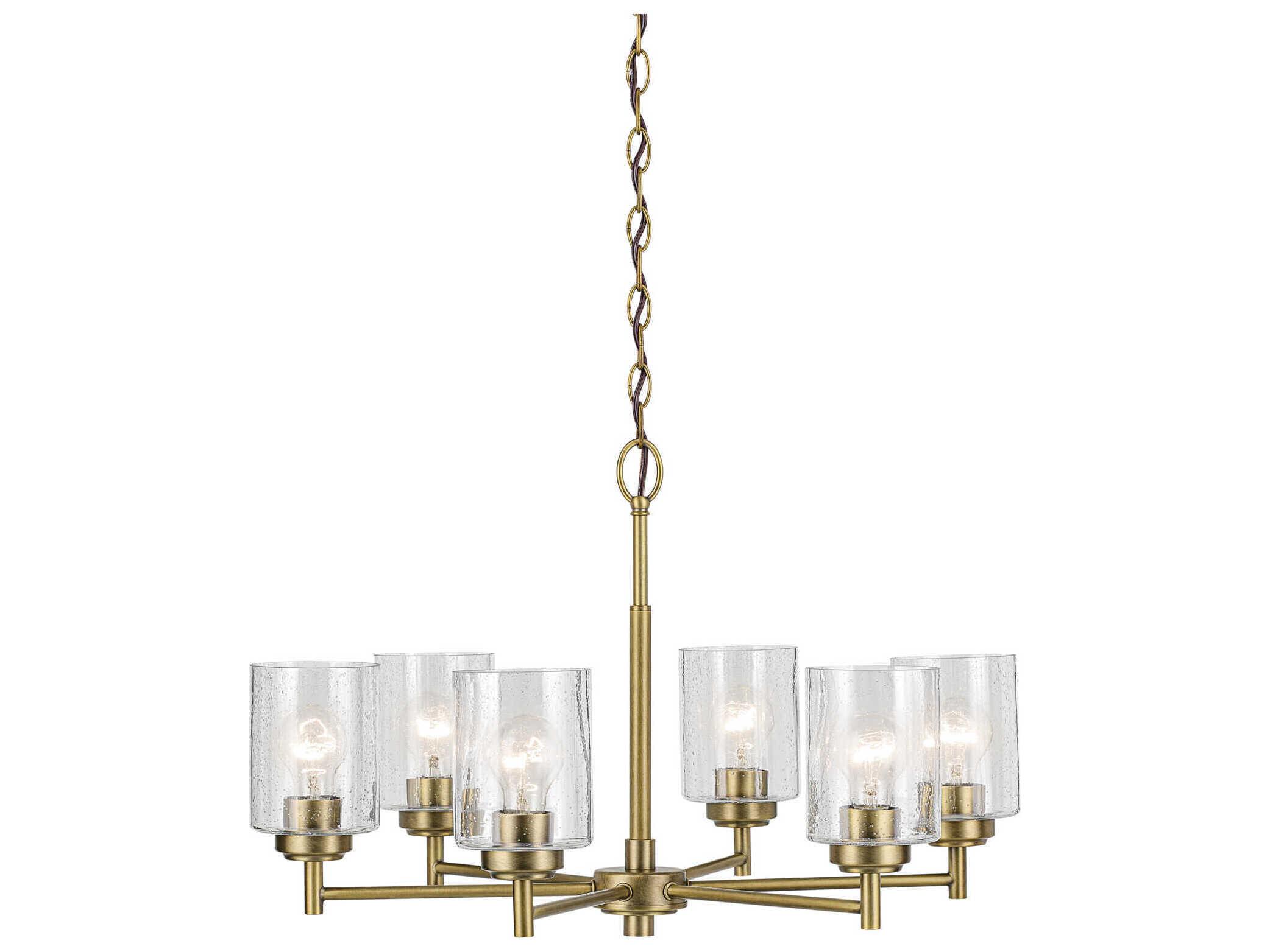 Kichler Winslow 6-Light Natural Brass Chandelier