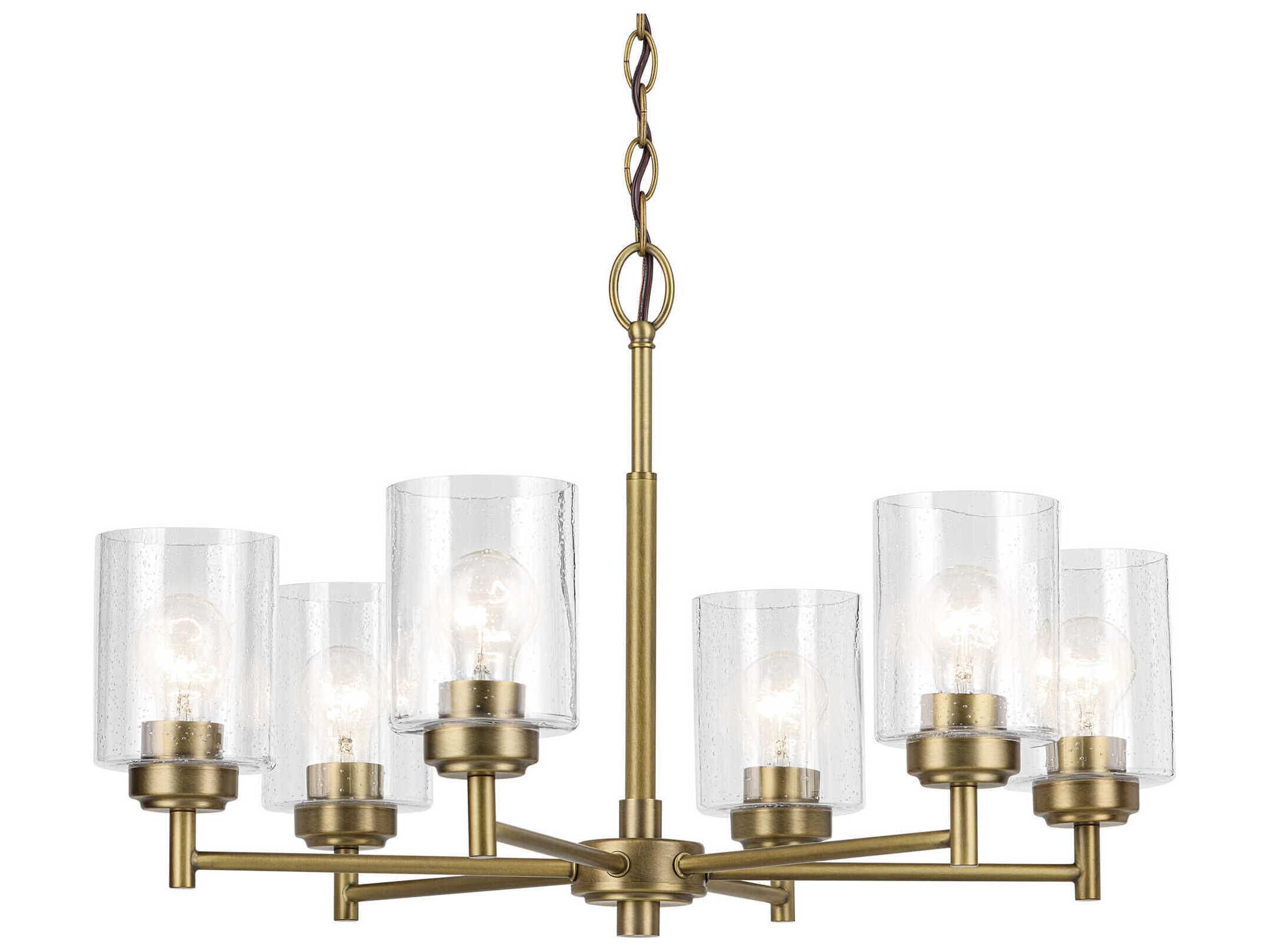 Kichler Winslow 6-Light Natural Brass Chandelier