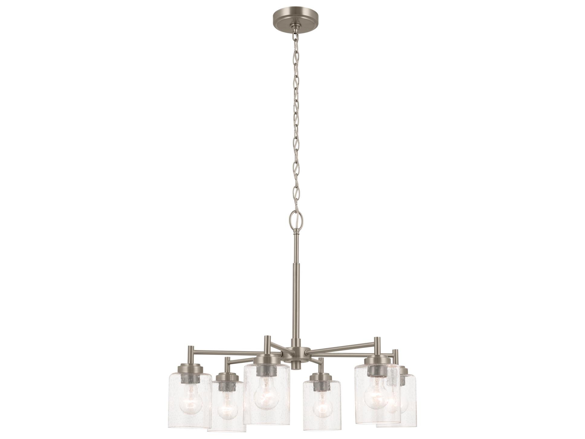 Kichler Winslow 6-Light Brushed Nickel Cylinder Chandelier