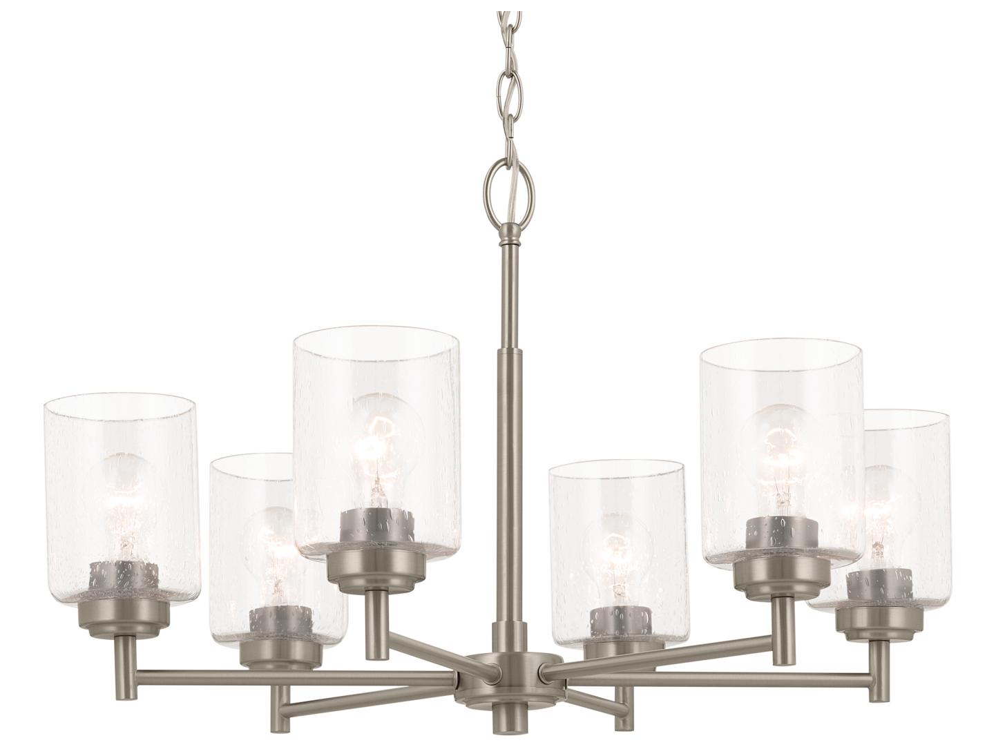 Kichler Winslow 6-Light Brushed Nickel Cylinder Chandelier