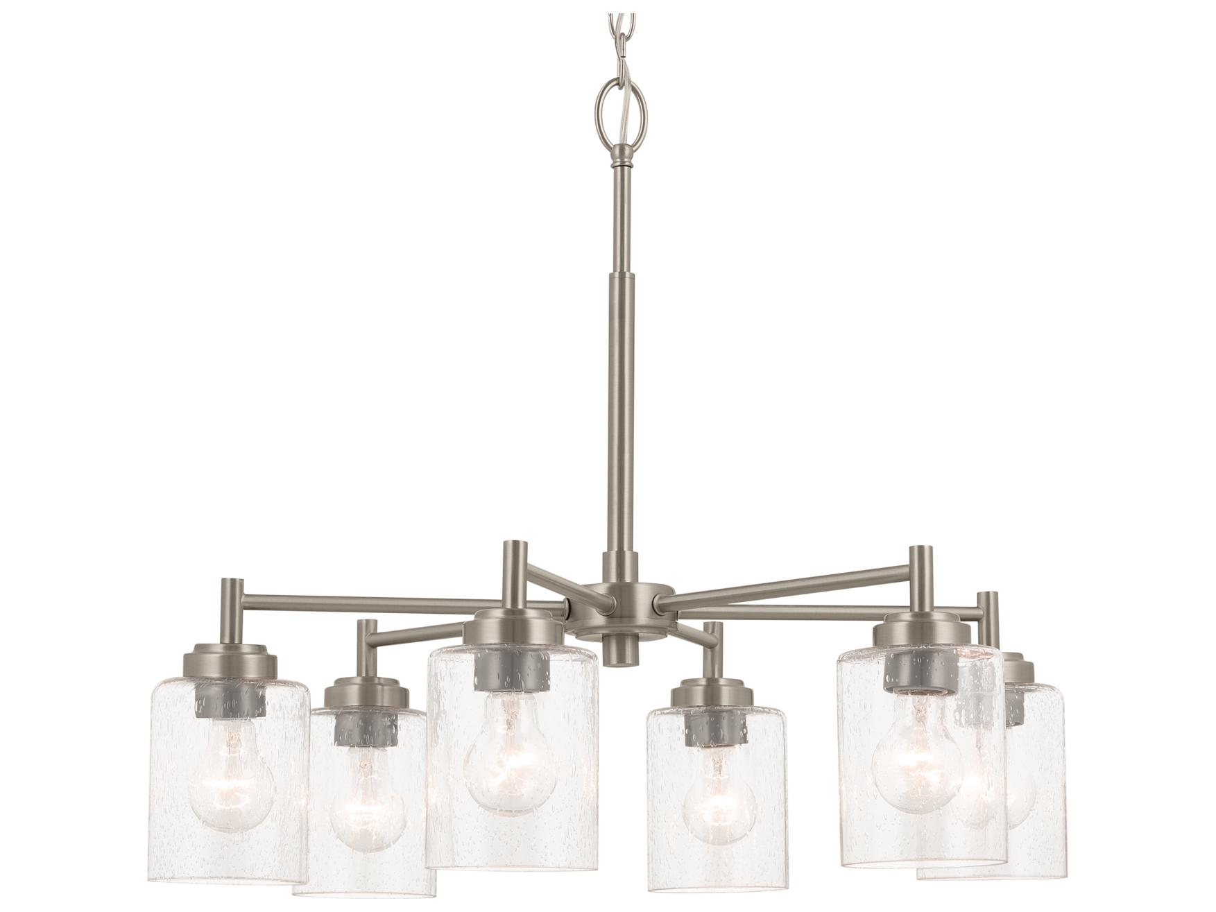 Kichler Winslow 6-Light Brushed Nickel Cylinder Chandelier