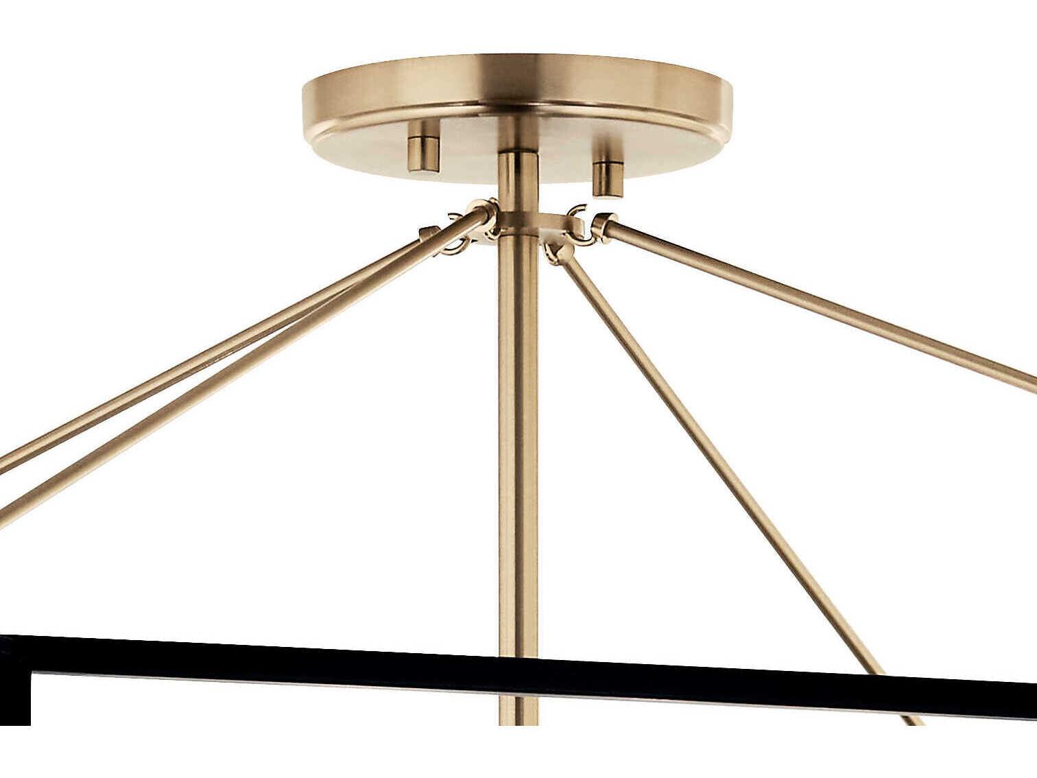 Kichler Eisley 4-Light Champagne Bronze Semi Flush Mount